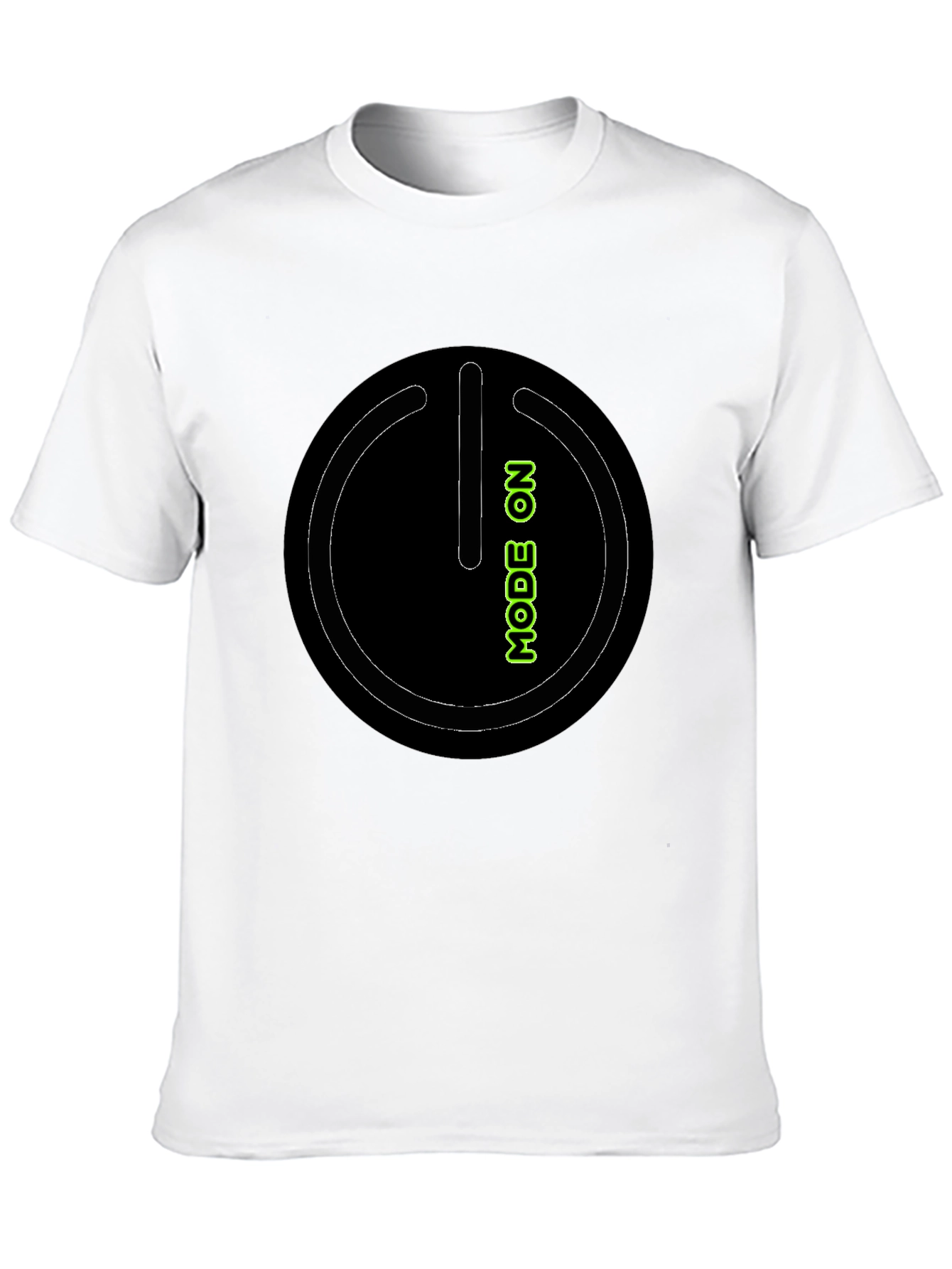 Mode On Black Graphic Tee