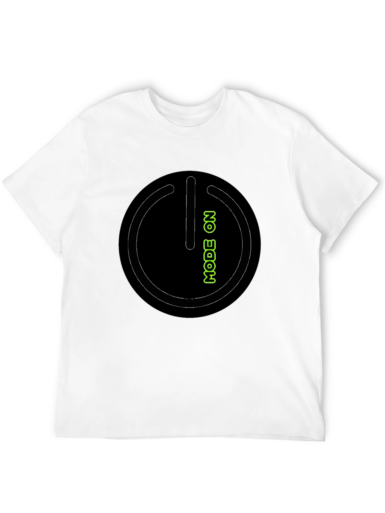 Mode On Black Graphic Tee