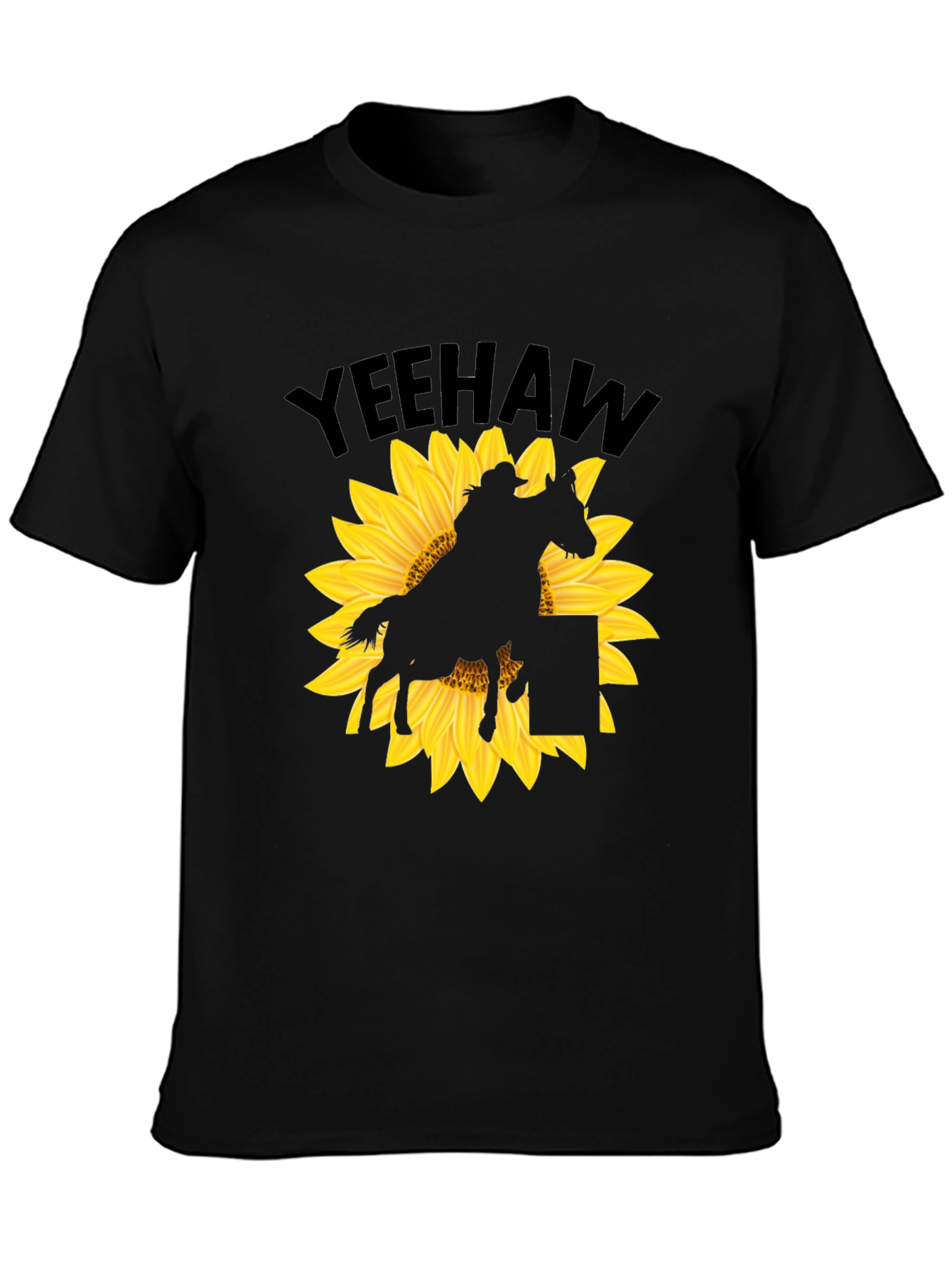 Yeehaw Sunflower Rodeo Rider Graphic T-Shirt