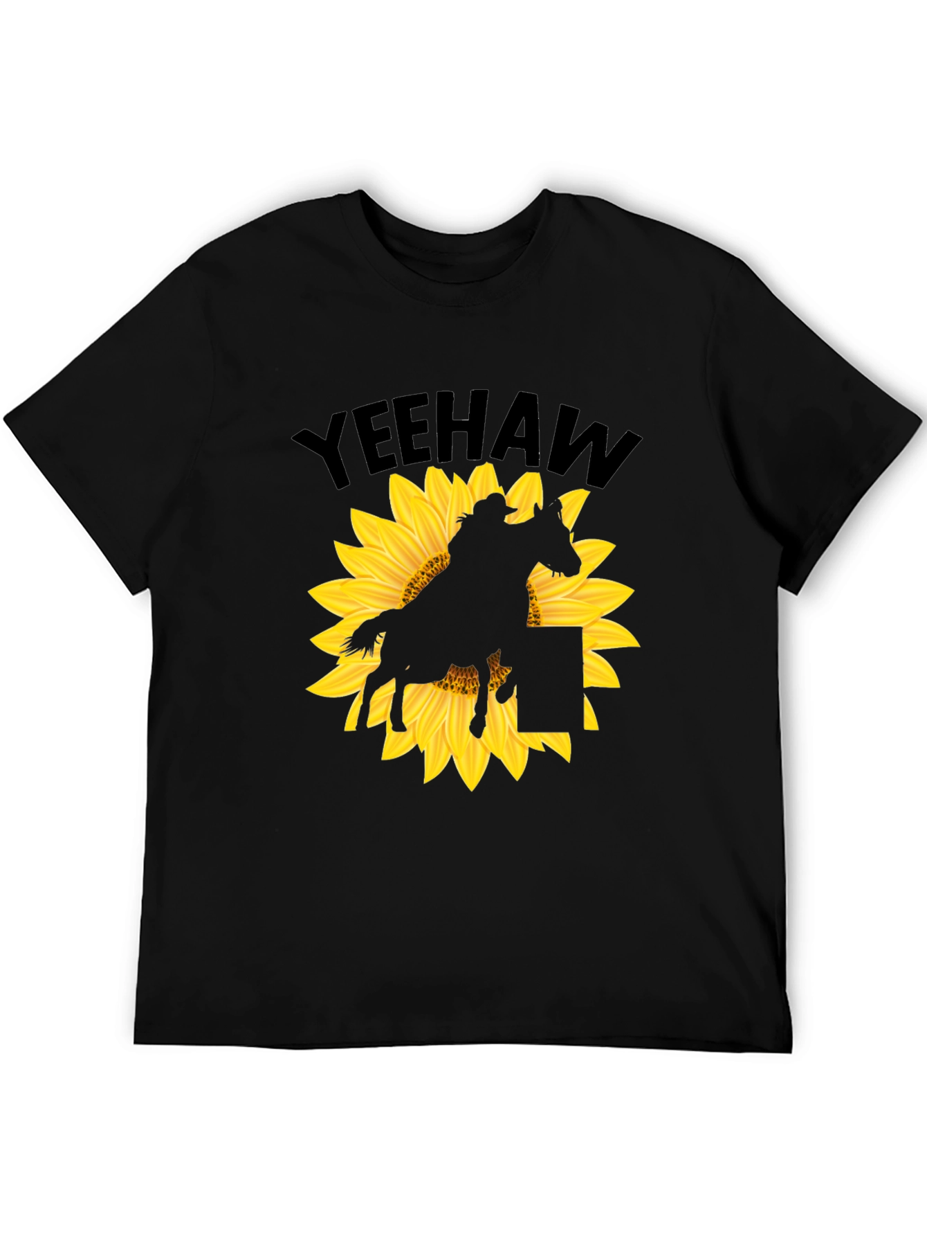 Yeehaw Sunflower Rodeo Rider Graphic T-Shirt