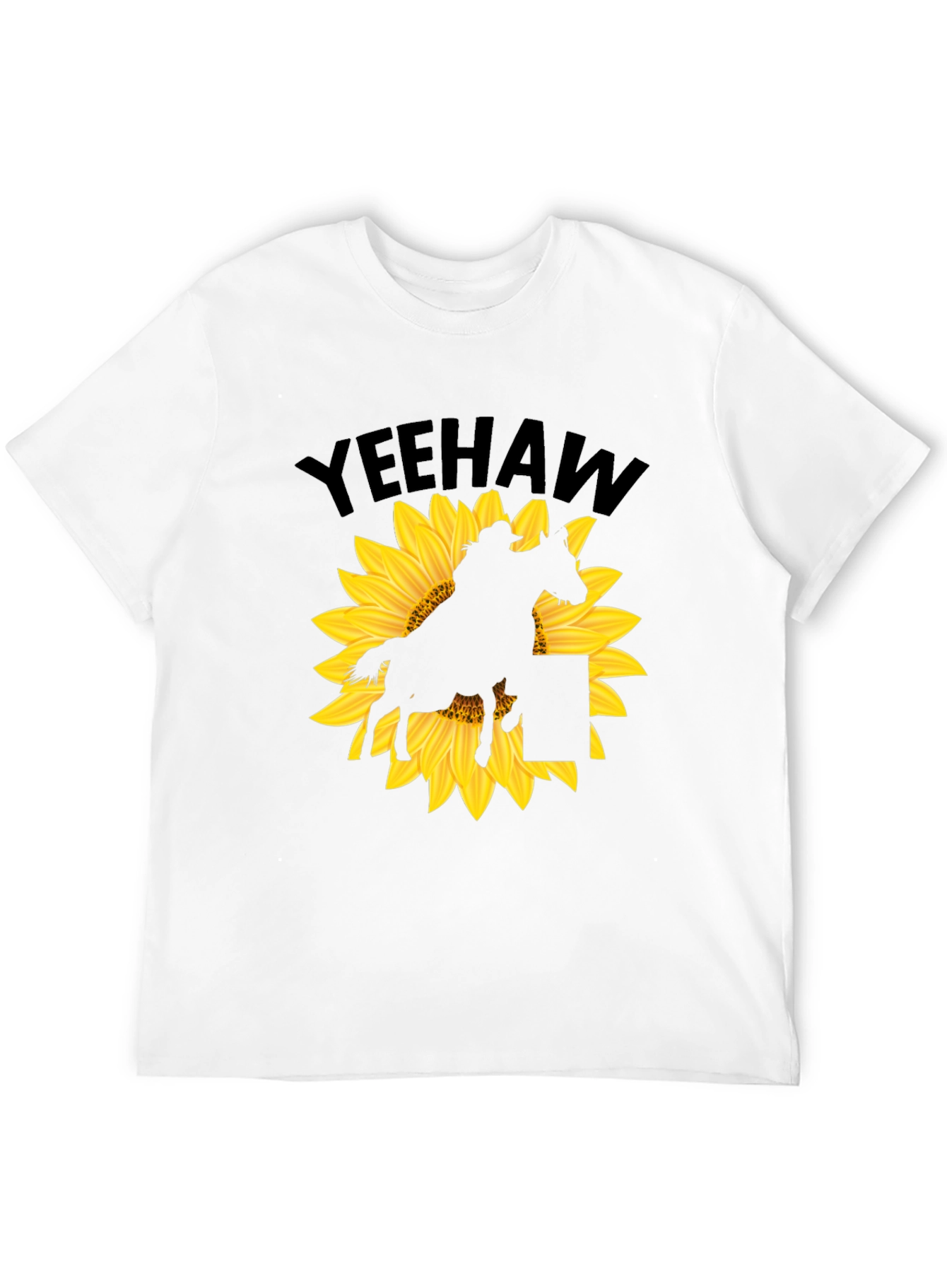 Yeehaw Sunflower Rodeo Rider Graphic T-Shirt