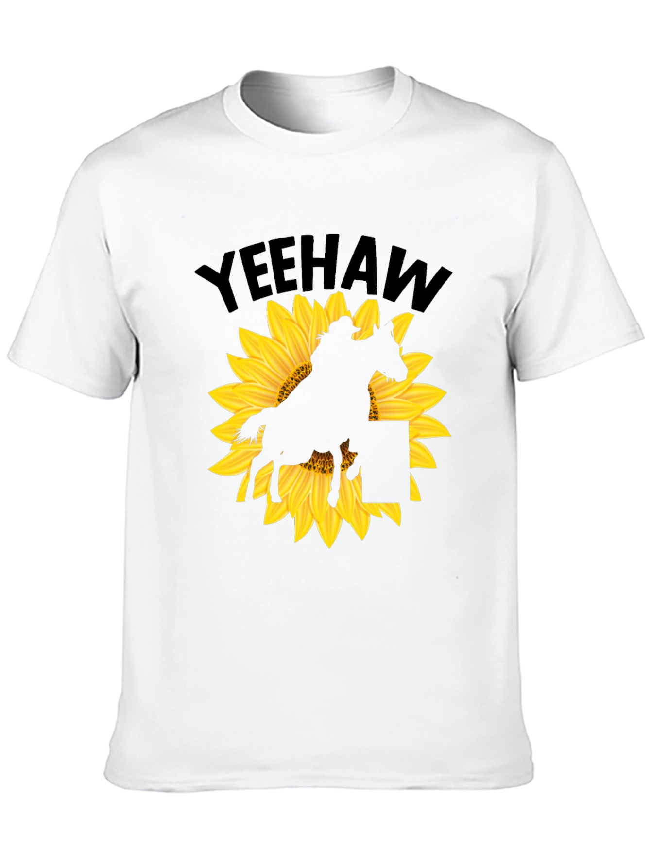 Yeehaw Sunflower Rodeo Rider Graphic T-Shirt