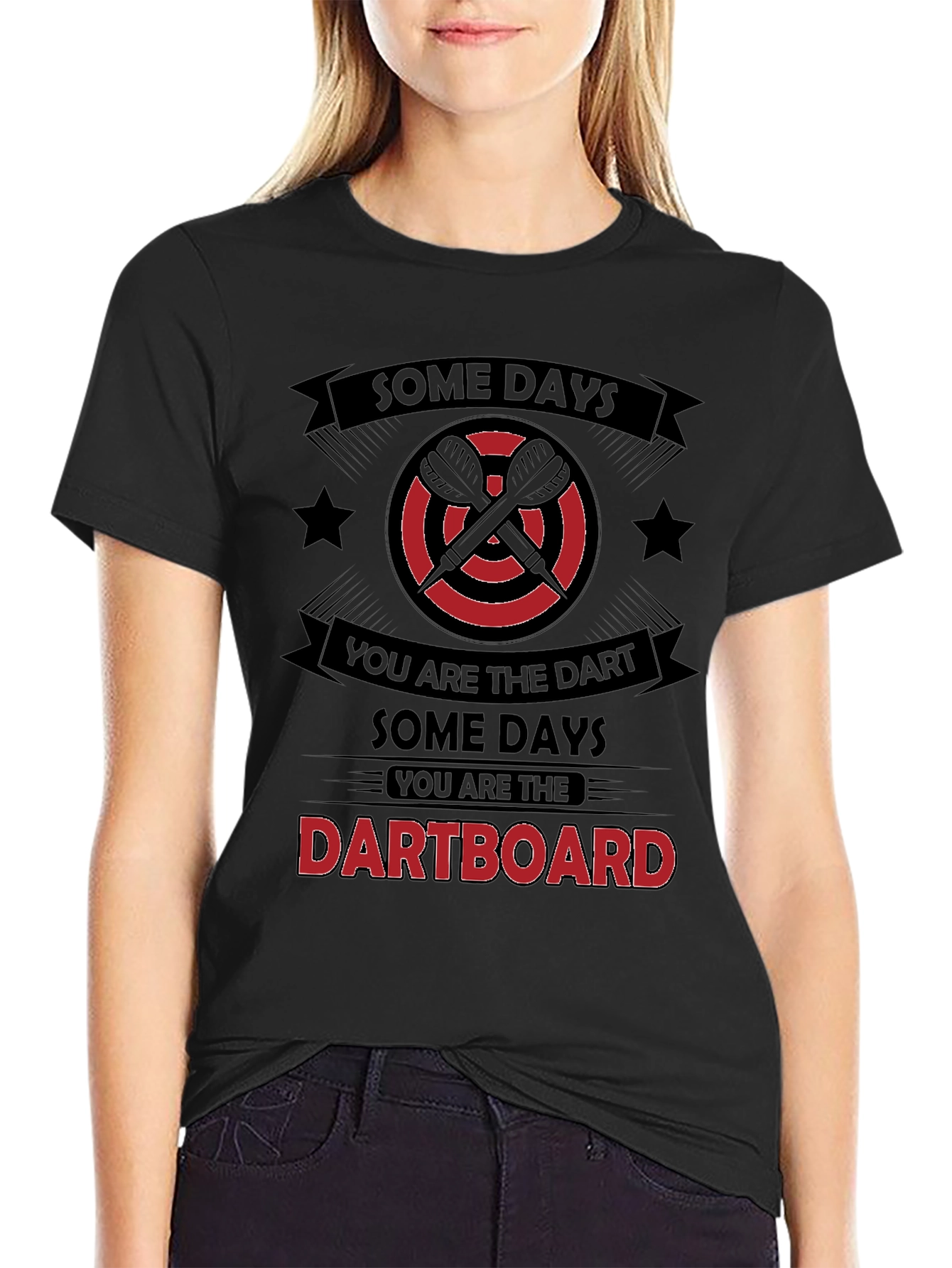 Dartboard Humor Graphic T-Shirt