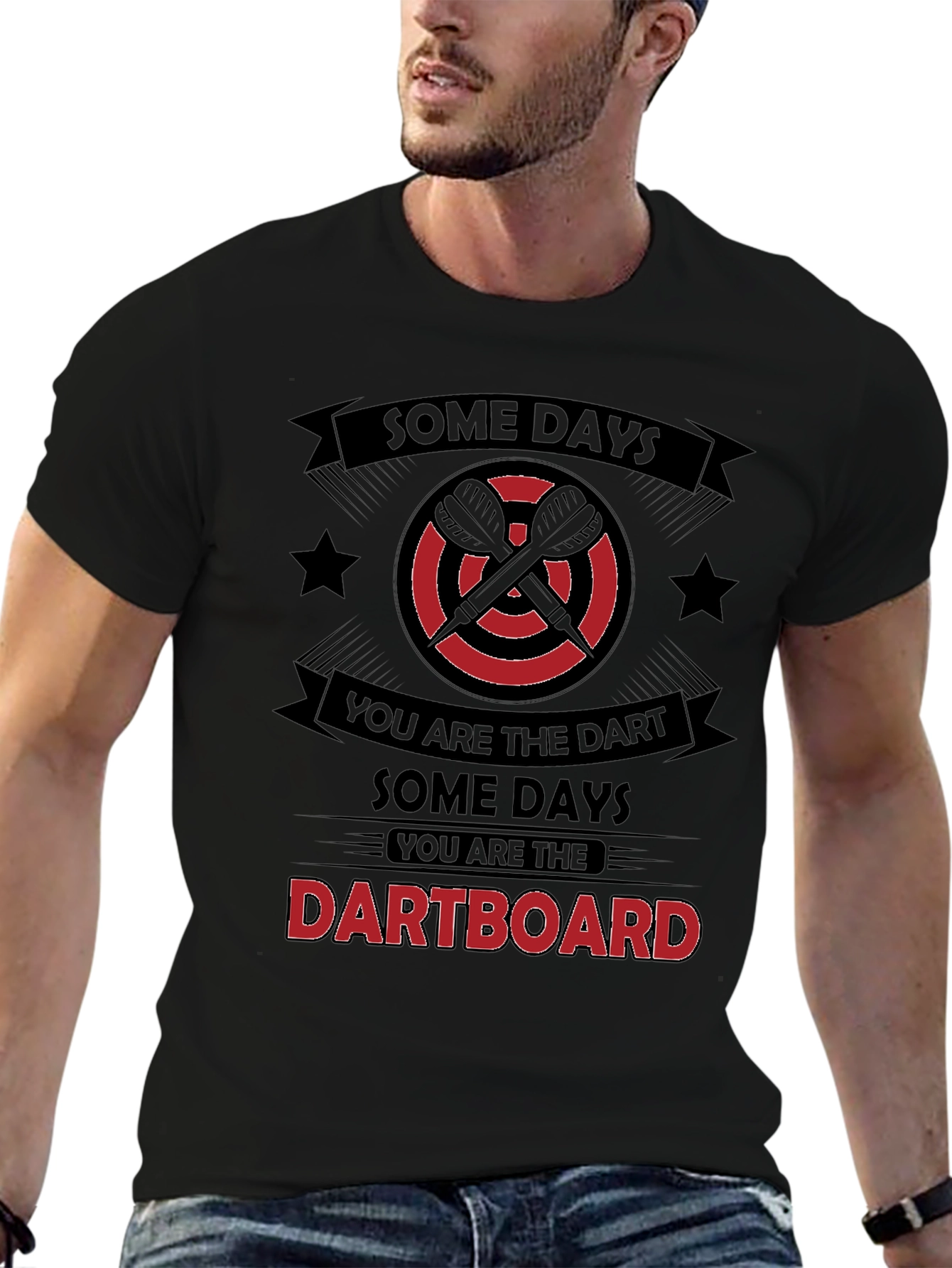 Dartboard Humor Graphic T-Shirt