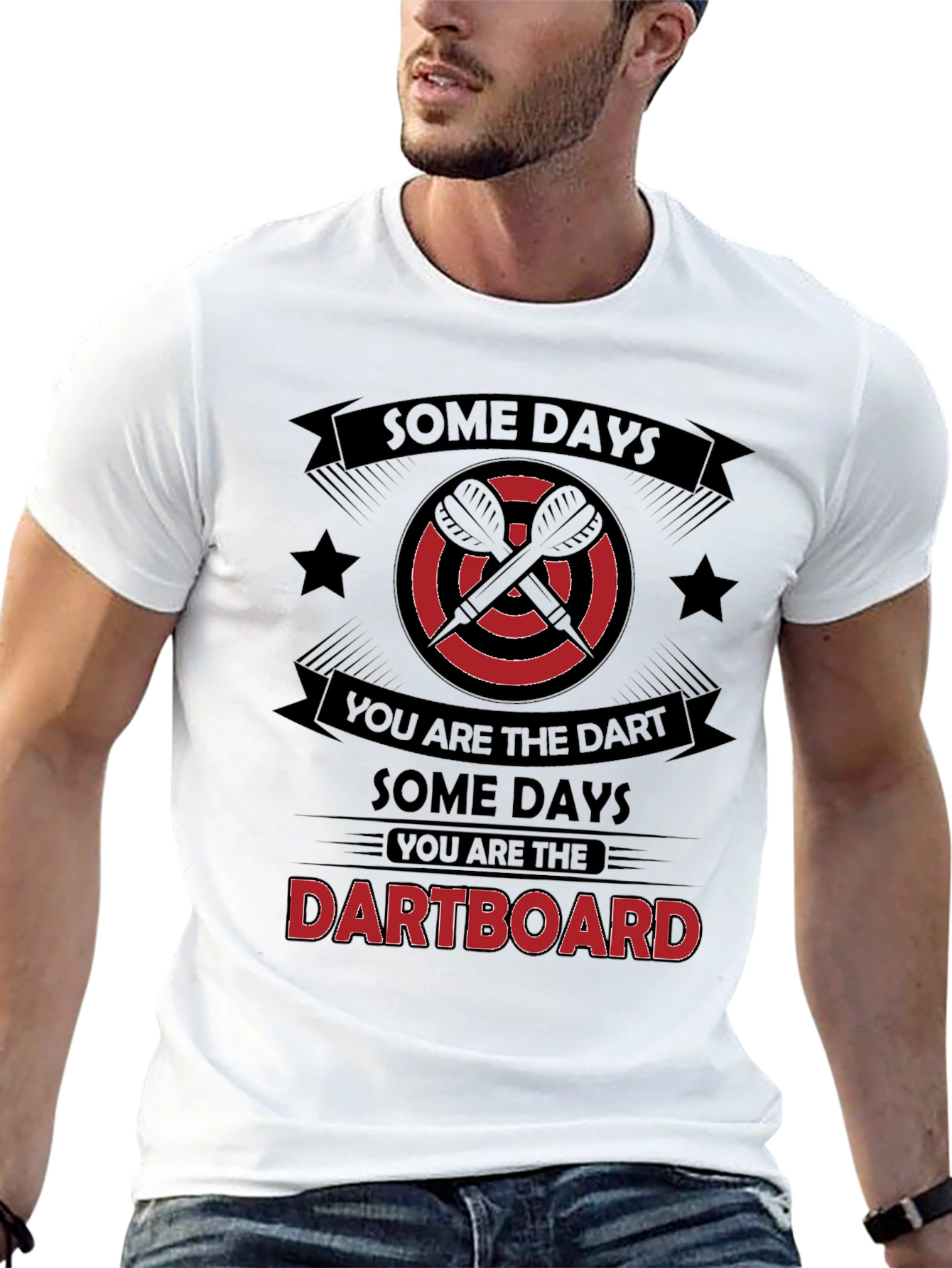 Dartboard Humor Graphic T-Shirt
