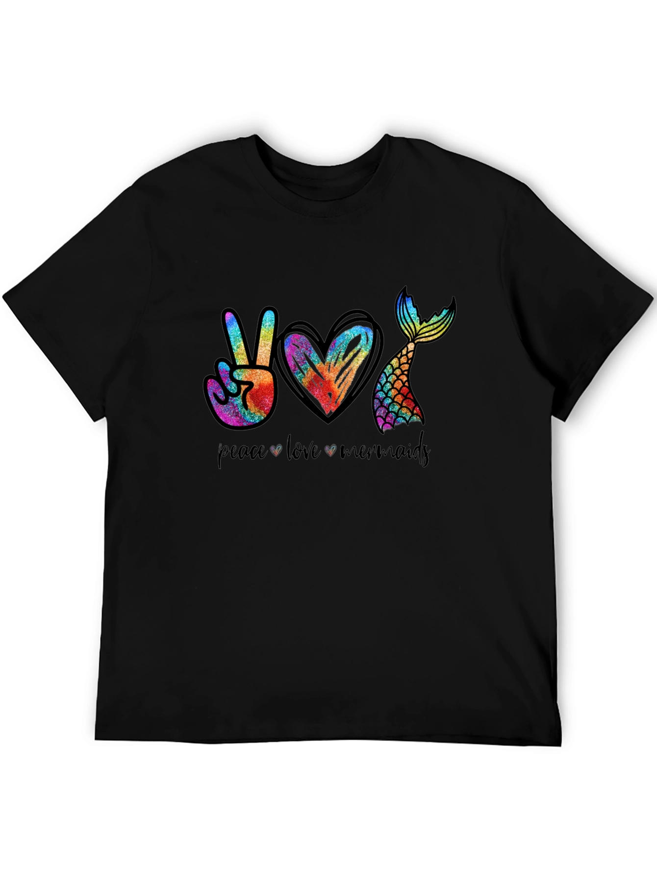Peace Love Mermaids T-Shirt Tie Dye Graphic Tee