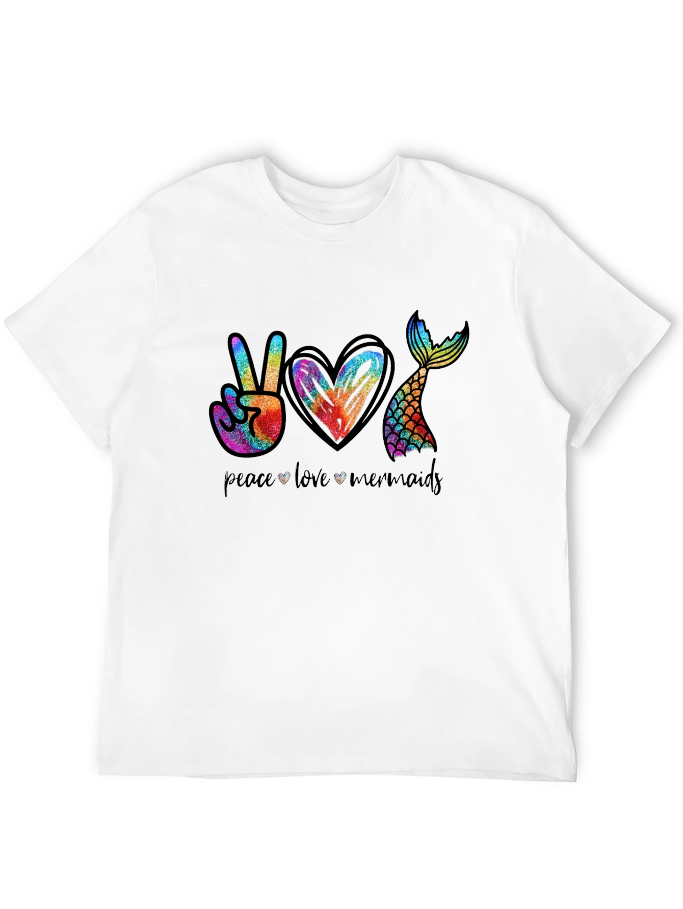 Peace Love Mermaids T-Shirt Tie Dye Graphic Tee