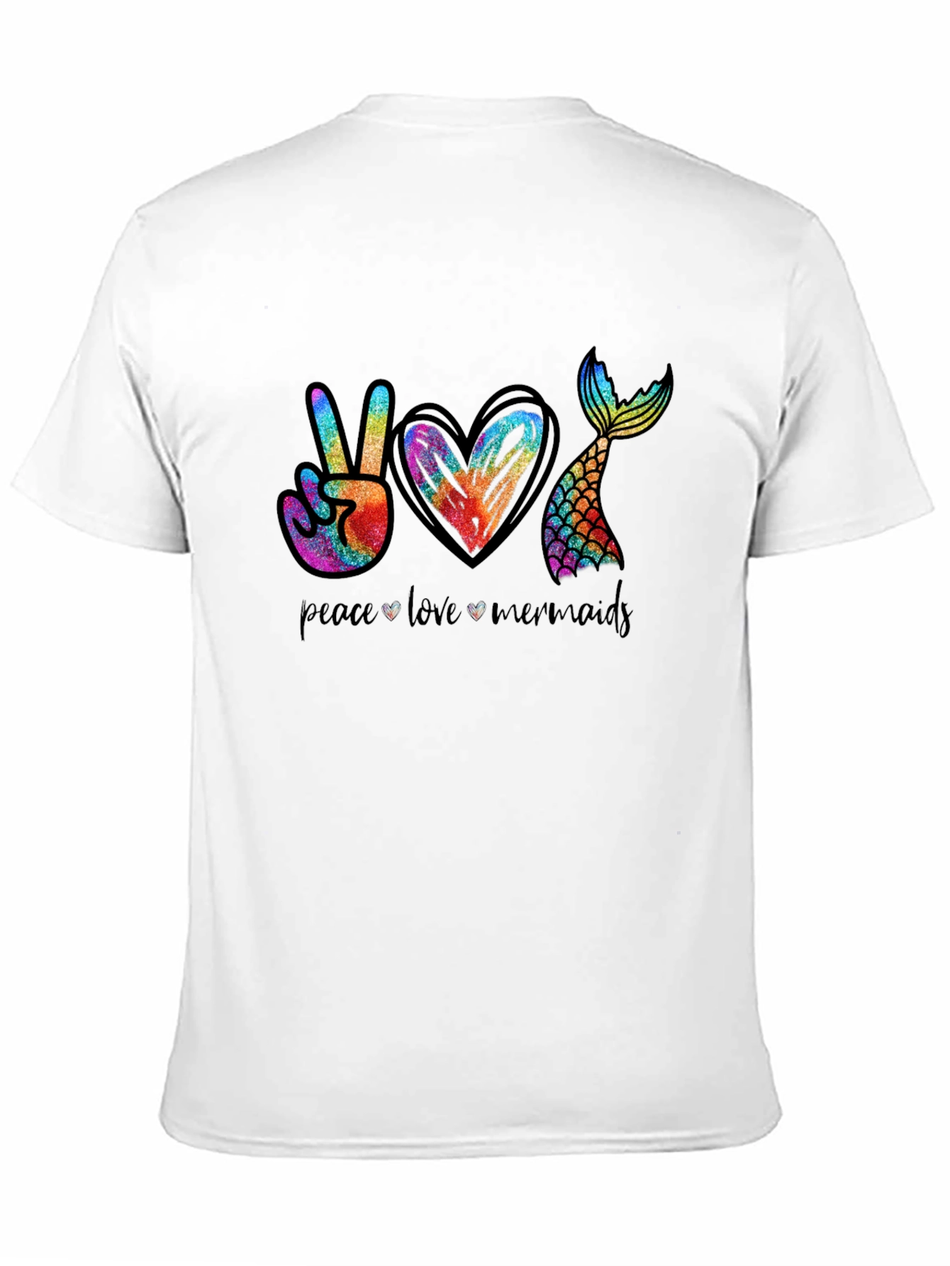 Peace Love Mermaids T-Shirt Tie Dye Graphic Tee