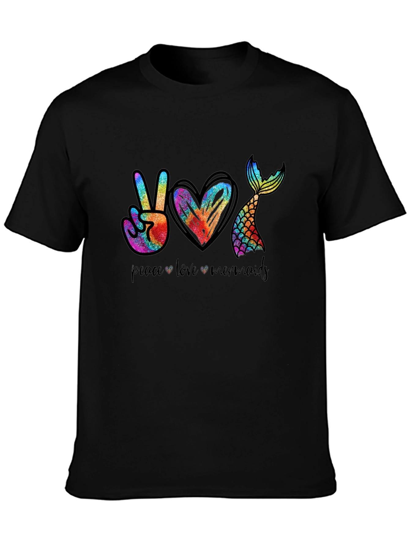 Peace Love Mermaids T-Shirt Tie Dye Graphic Tee