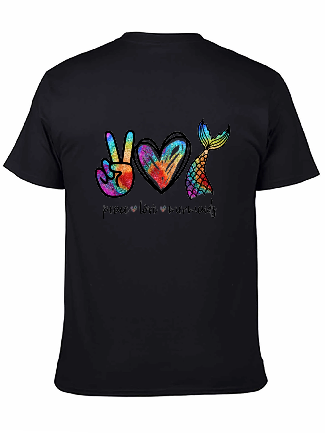 Peace Love Mermaids T-Shirt Tie Dye Graphic Tee