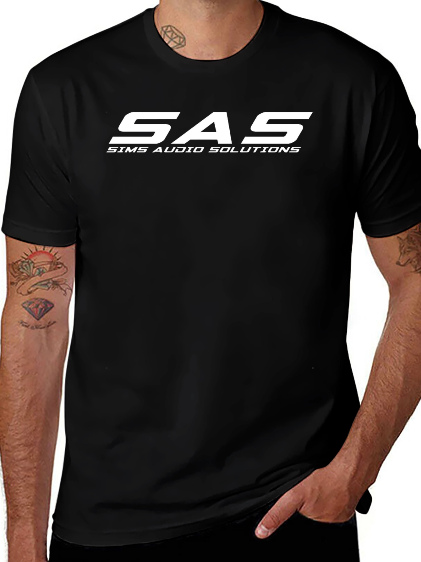 SAS Sims Audio Solutions Black T-Shirt