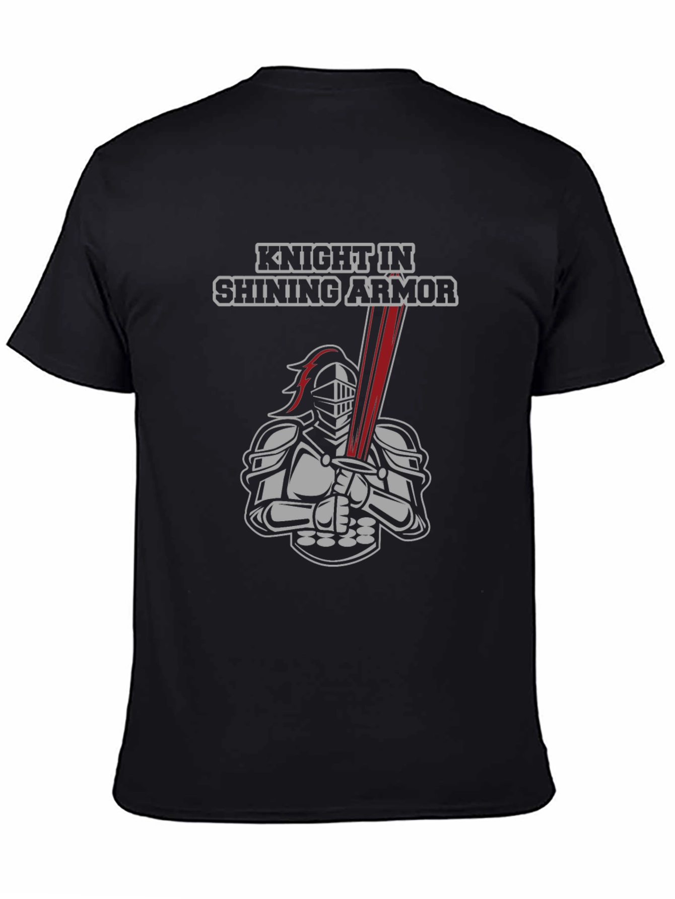 Knight in Shining Armor Graphic Tee - Black
