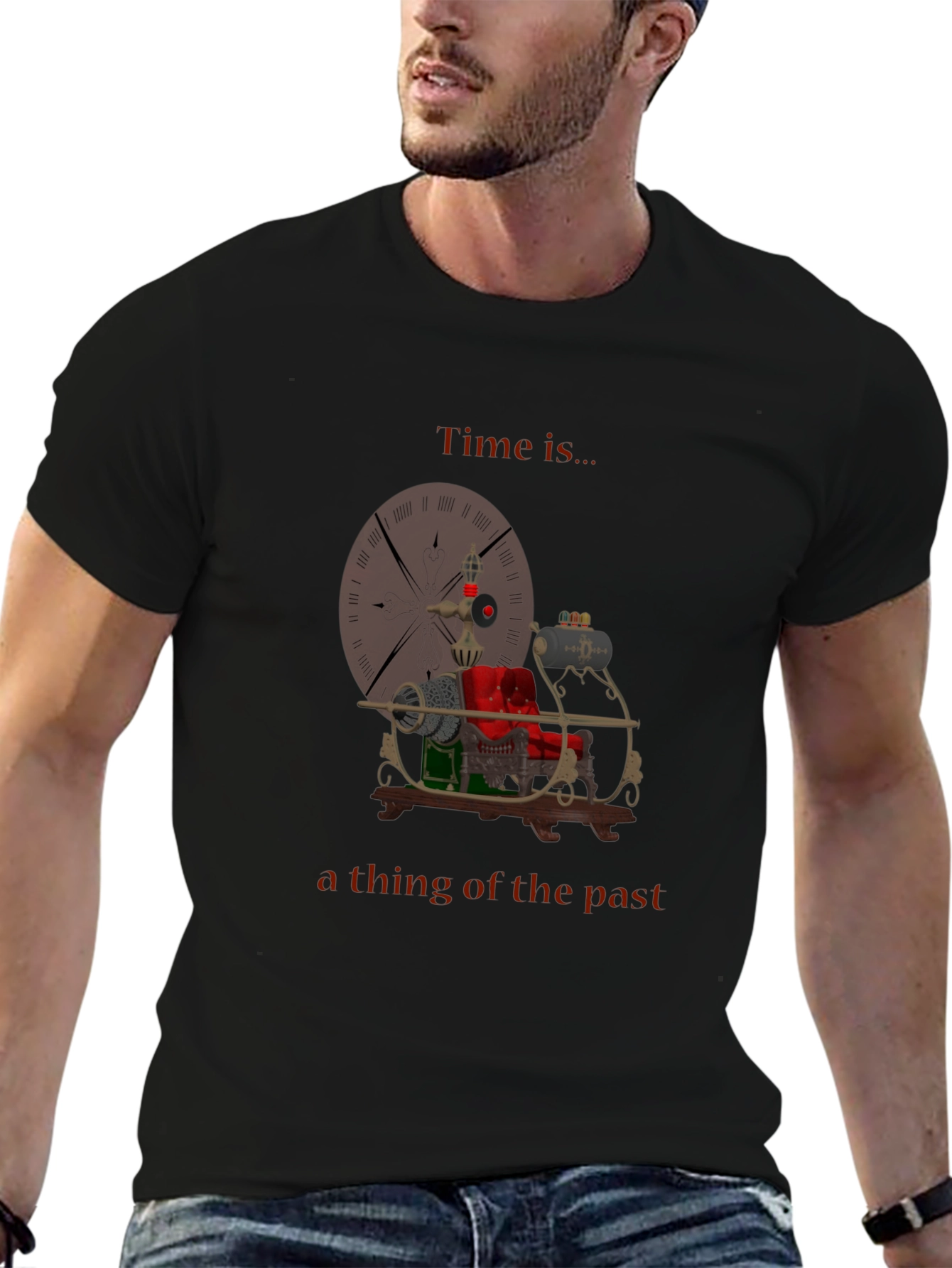 Time Machine T-Shirt - Retro Steampunk Style