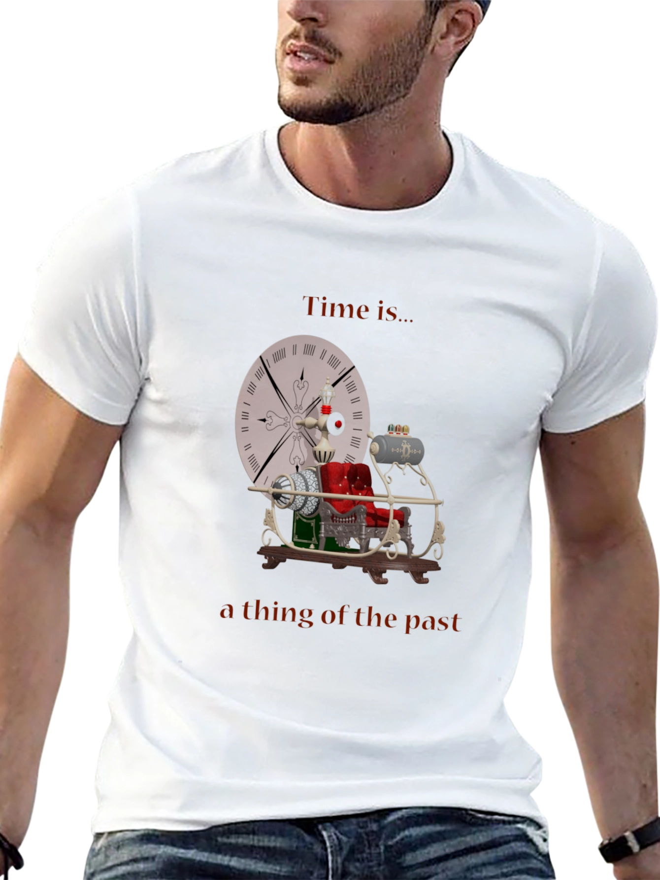 Time Machine T-Shirt - Retro Steampunk Style