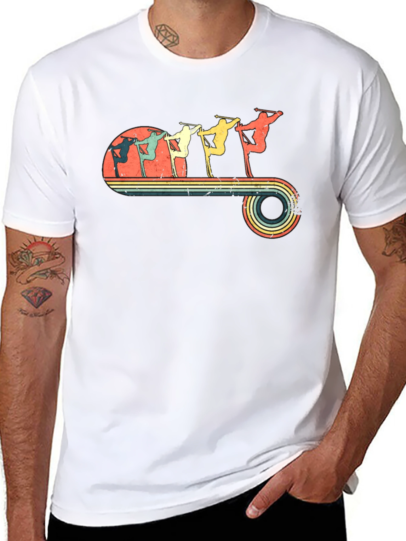 Retro Skiing Evolution T-Shirt