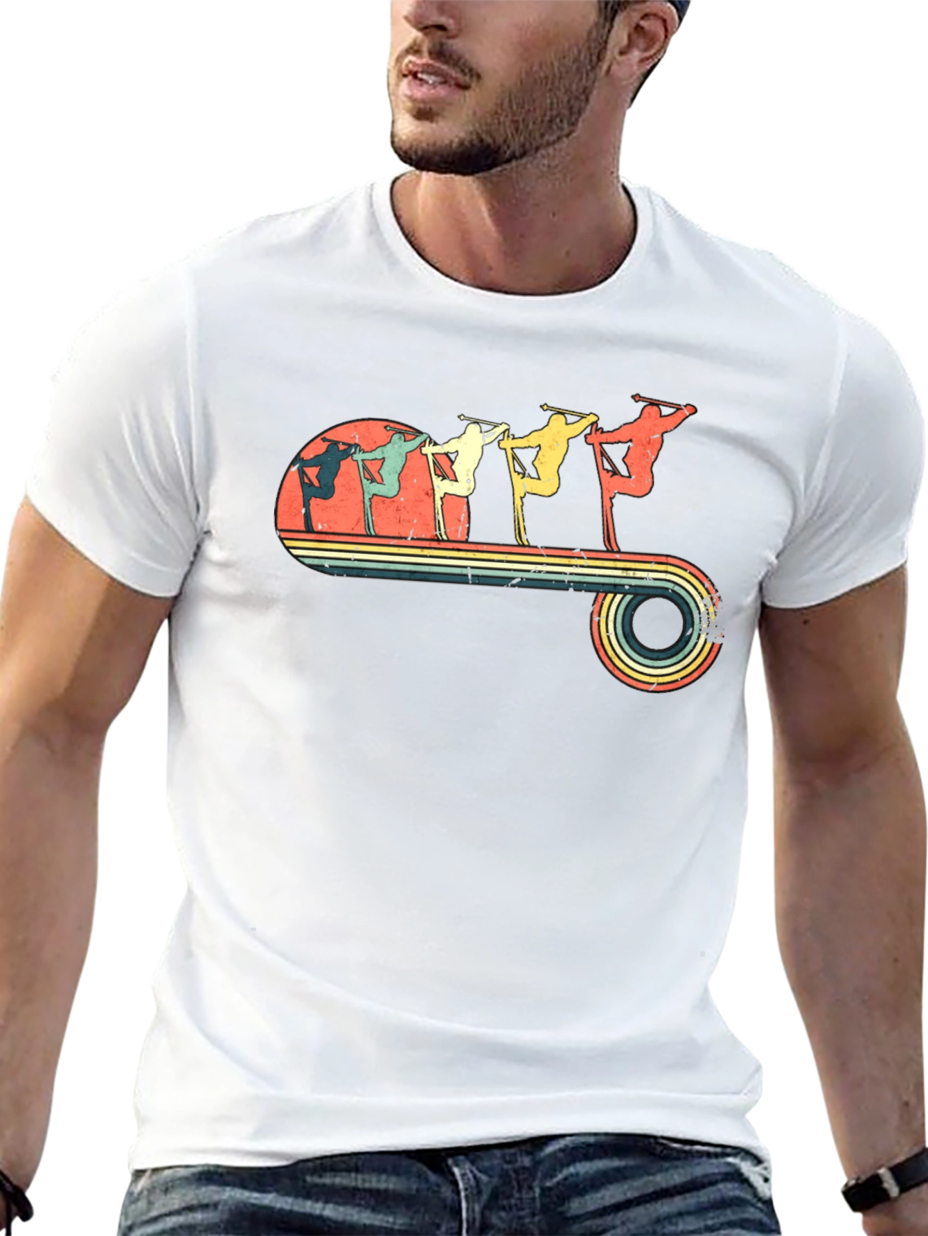 Retro Skiing Evolution T-Shirt