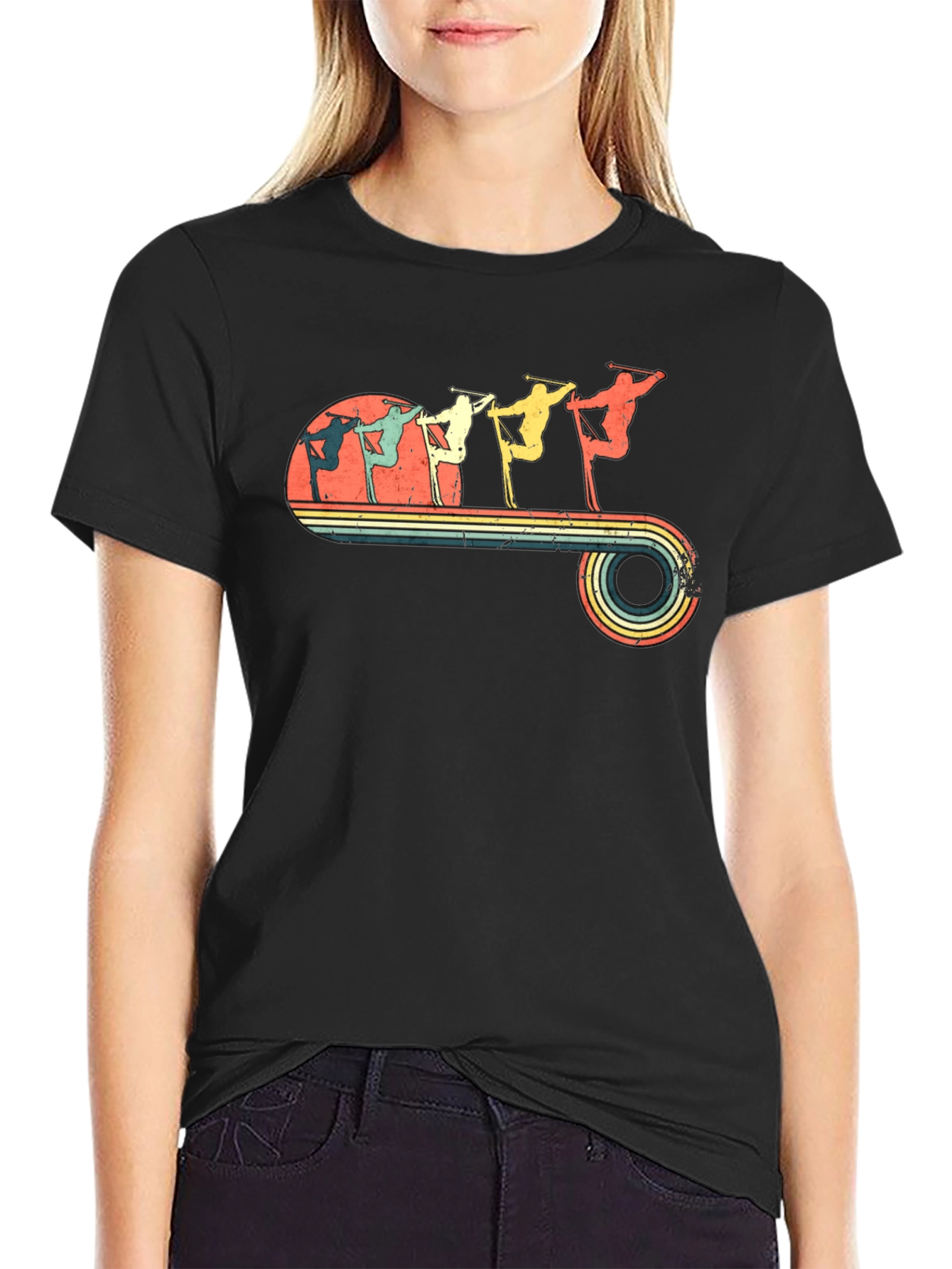 Retro Skiing Evolution T-Shirt