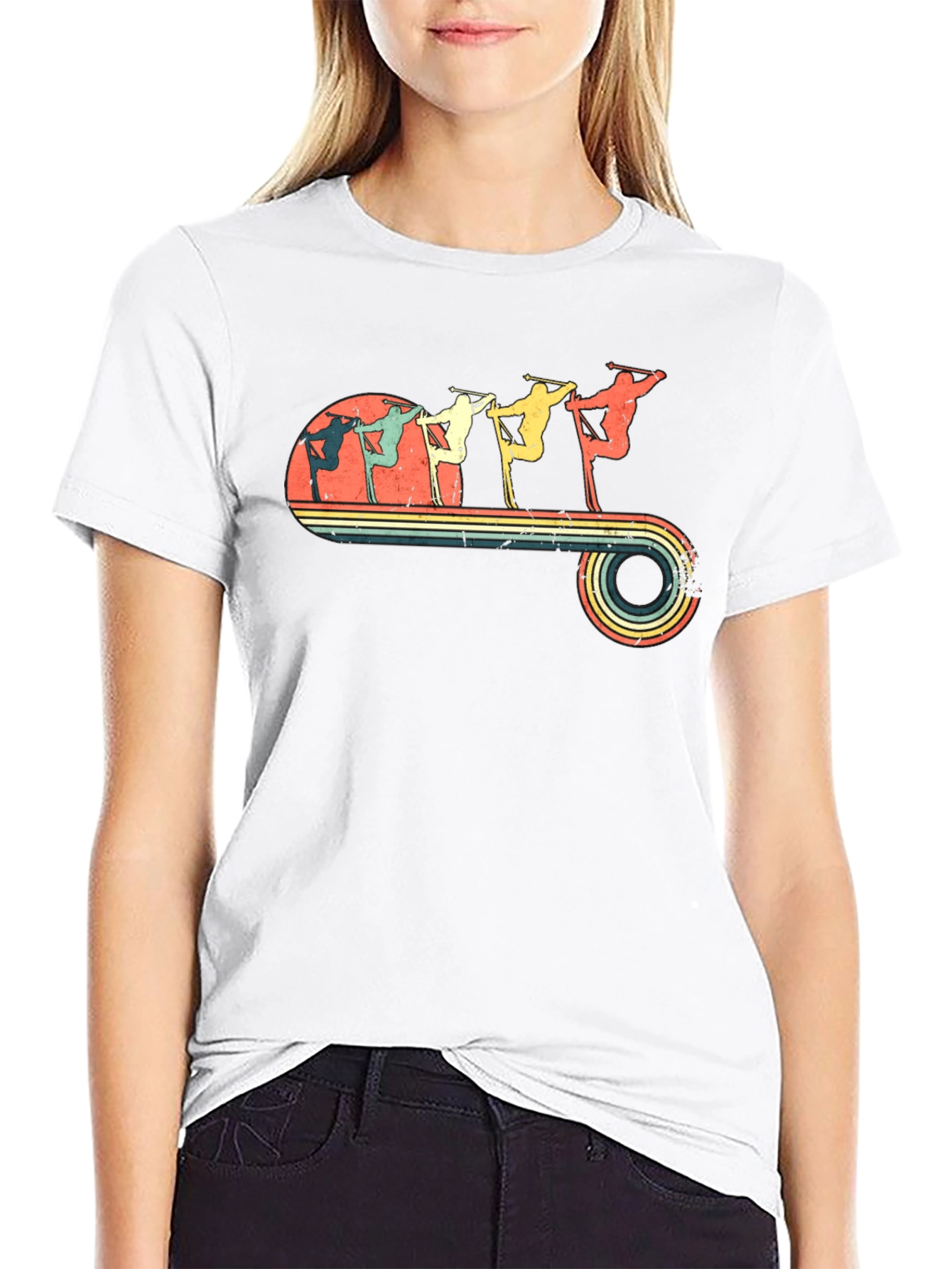 Retro Skiing Evolution T-Shirt