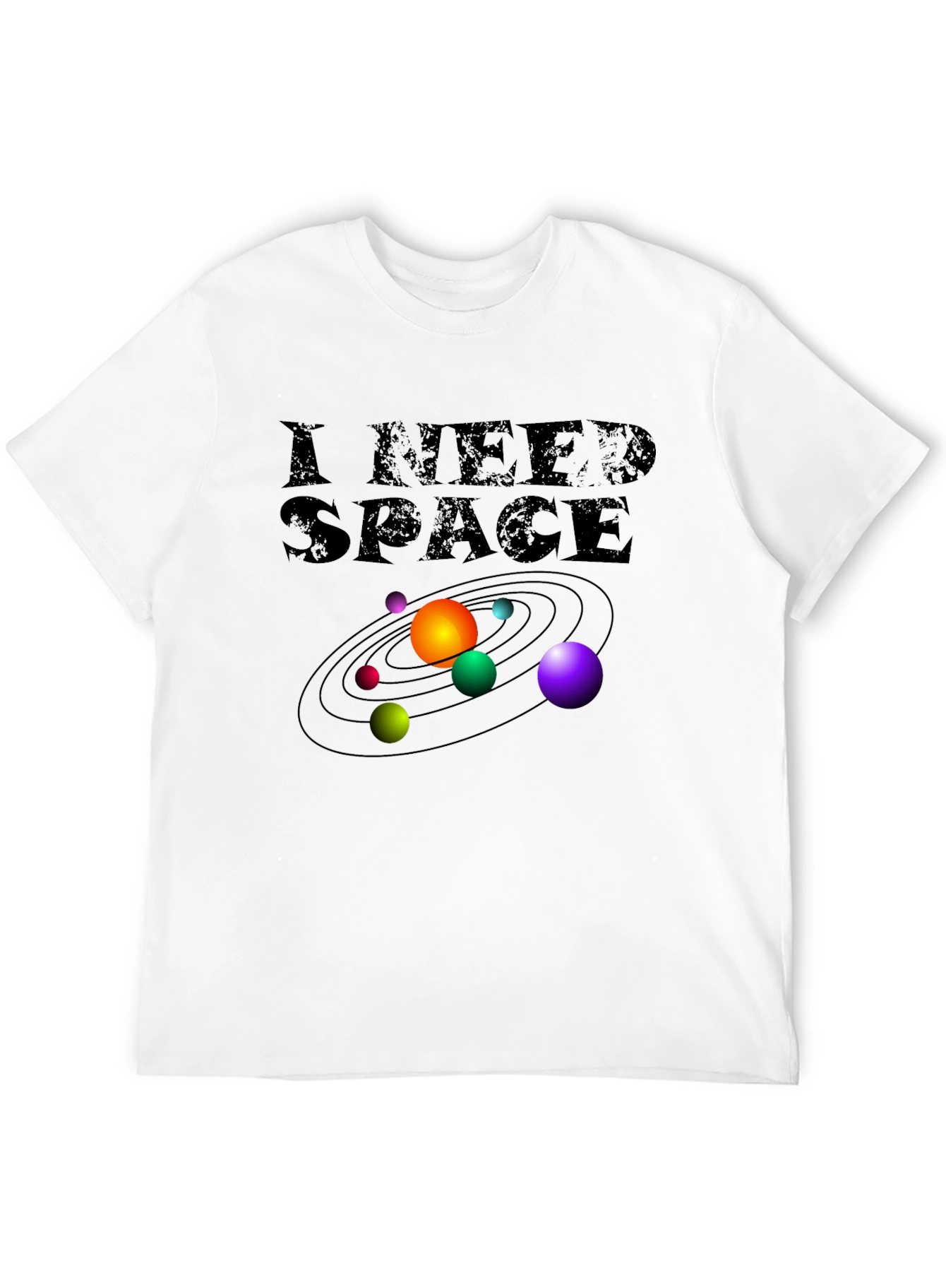 I Need Space T-Shirt - Galaxy Planets Graphic Tee