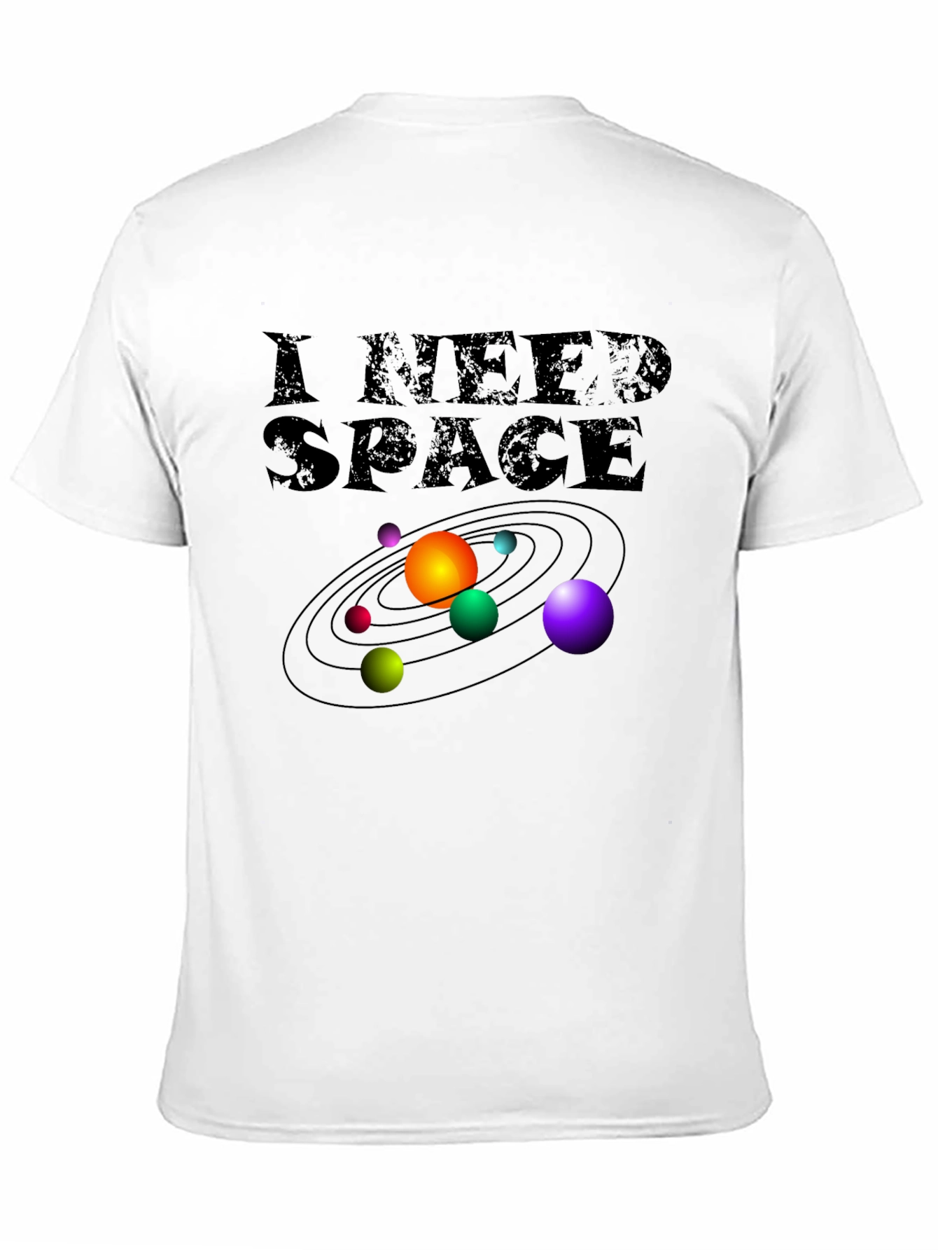I Need Space T-Shirt - Galaxy Planets Graphic Tee