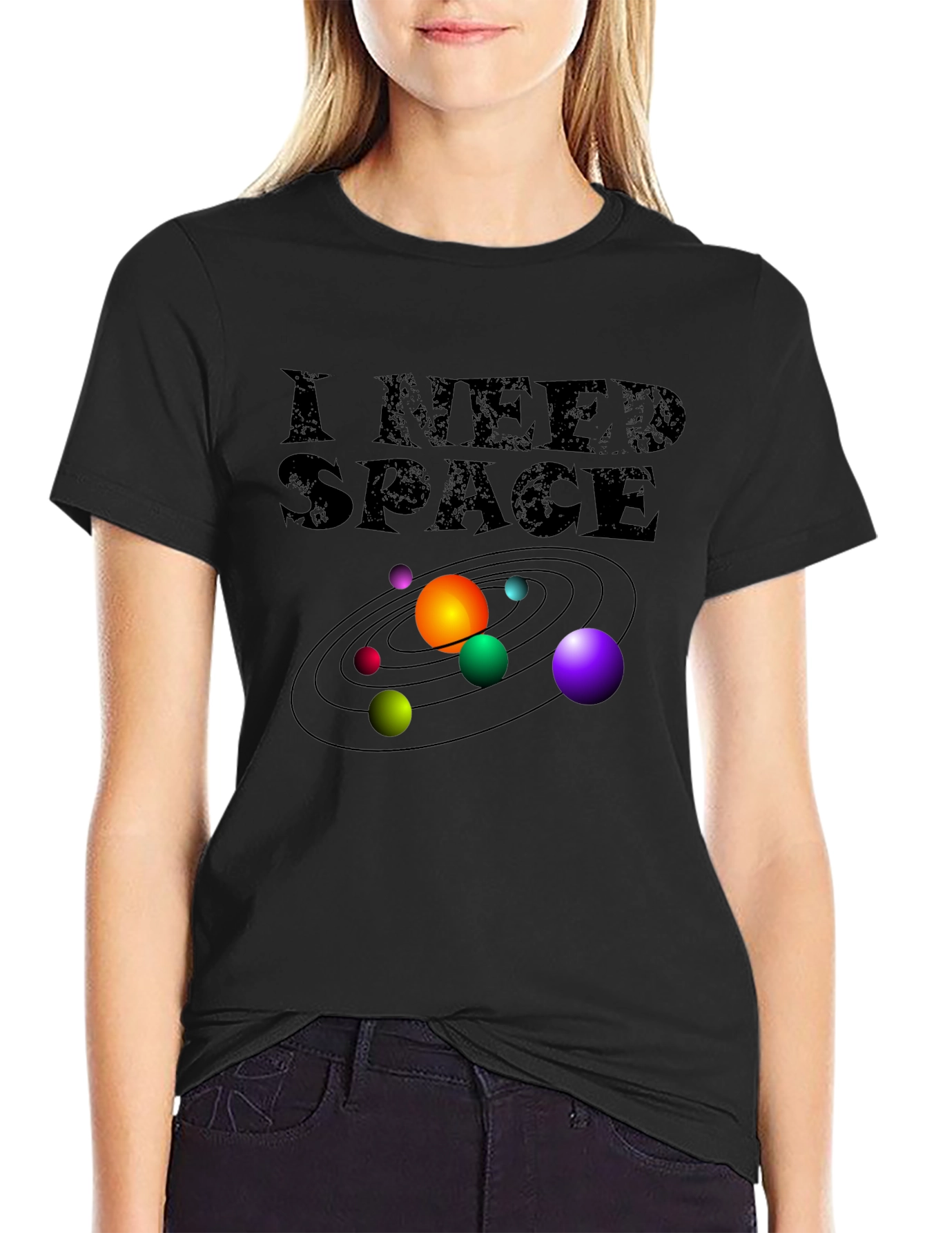 I Need Space T-Shirt - Galaxy Planets Graphic Tee