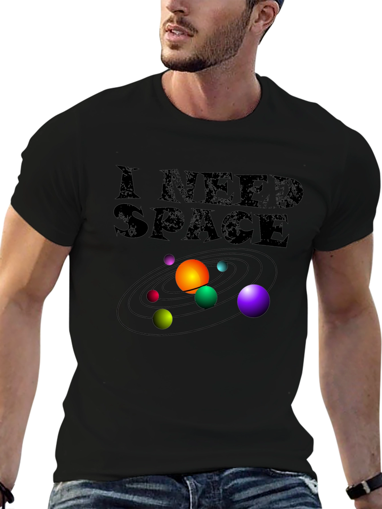 I Need Space T-Shirt - Galaxy Planets Graphic Tee
