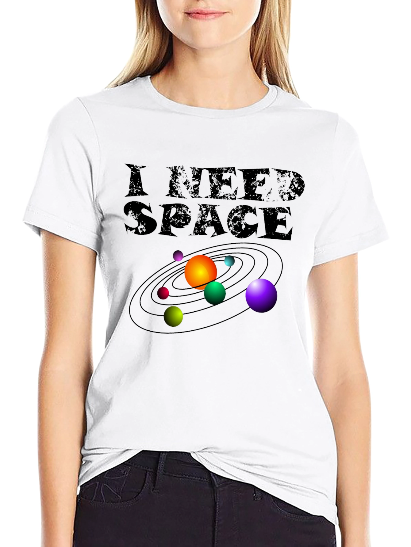 I Need Space T-Shirt - Galaxy Planets Graphic Tee