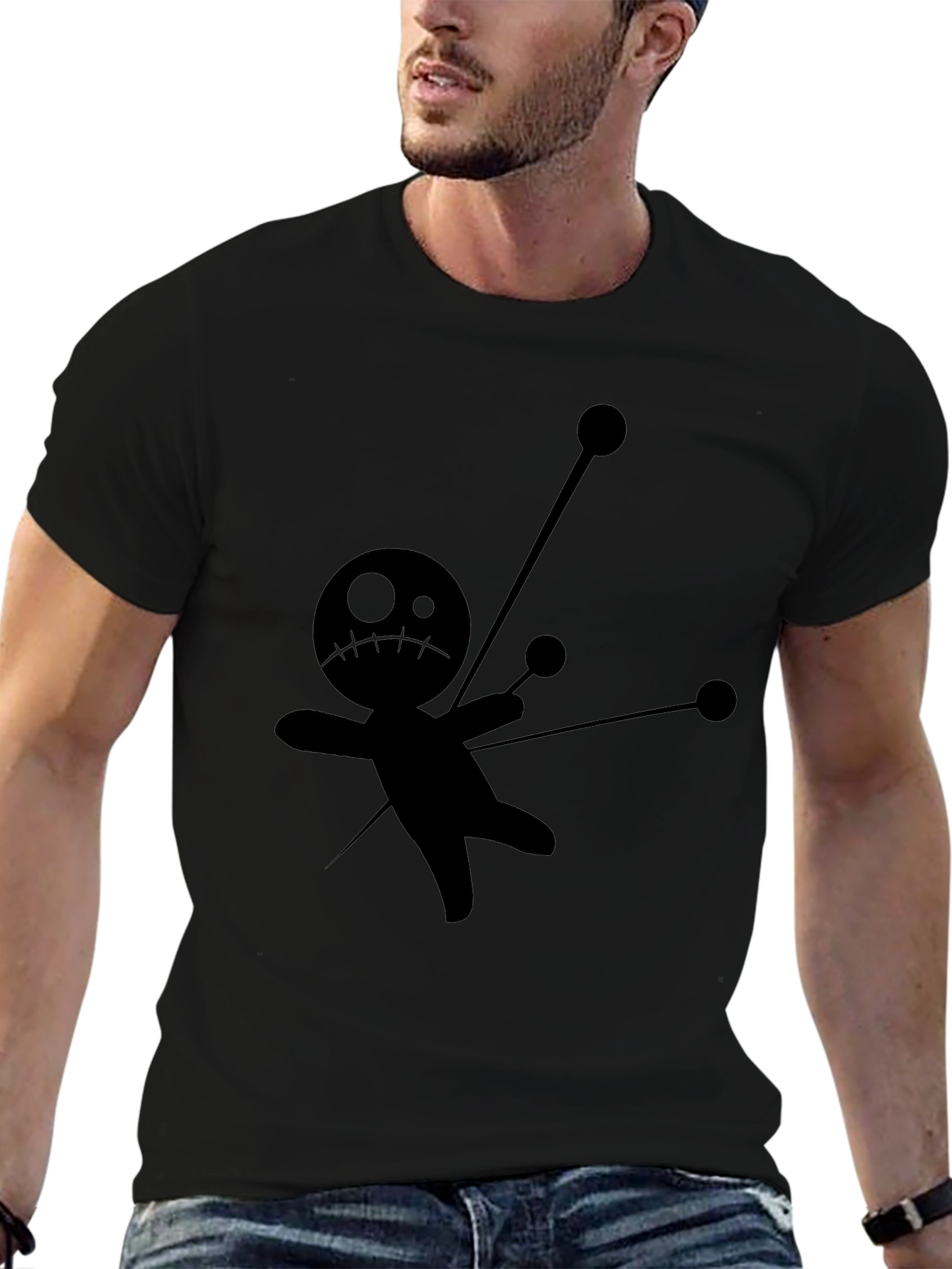 Voodoo Doll Graphic Tee - Unisex Black T-Shirt