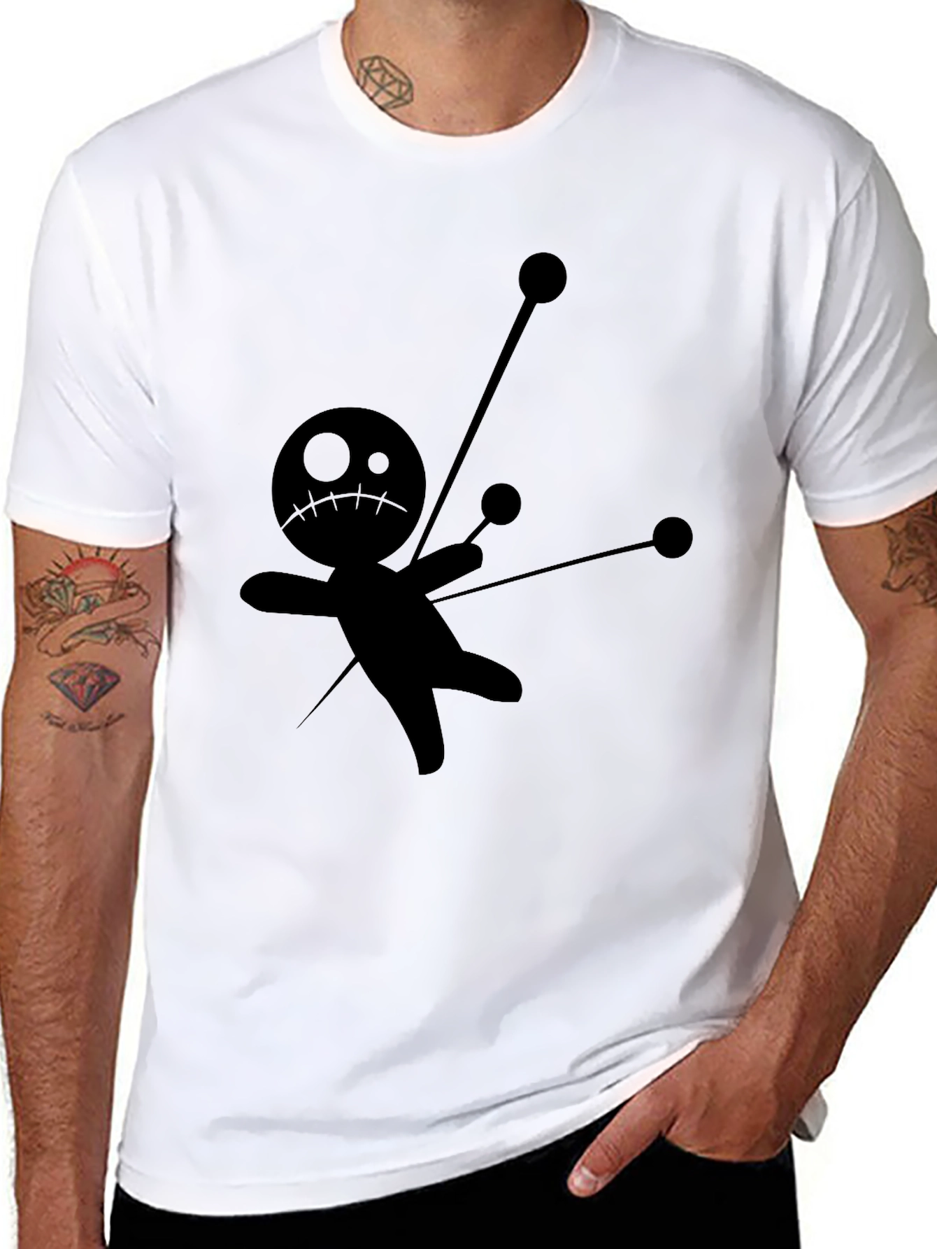 Voodoo Doll Graphic Tee - Unisex Black T-Shirt