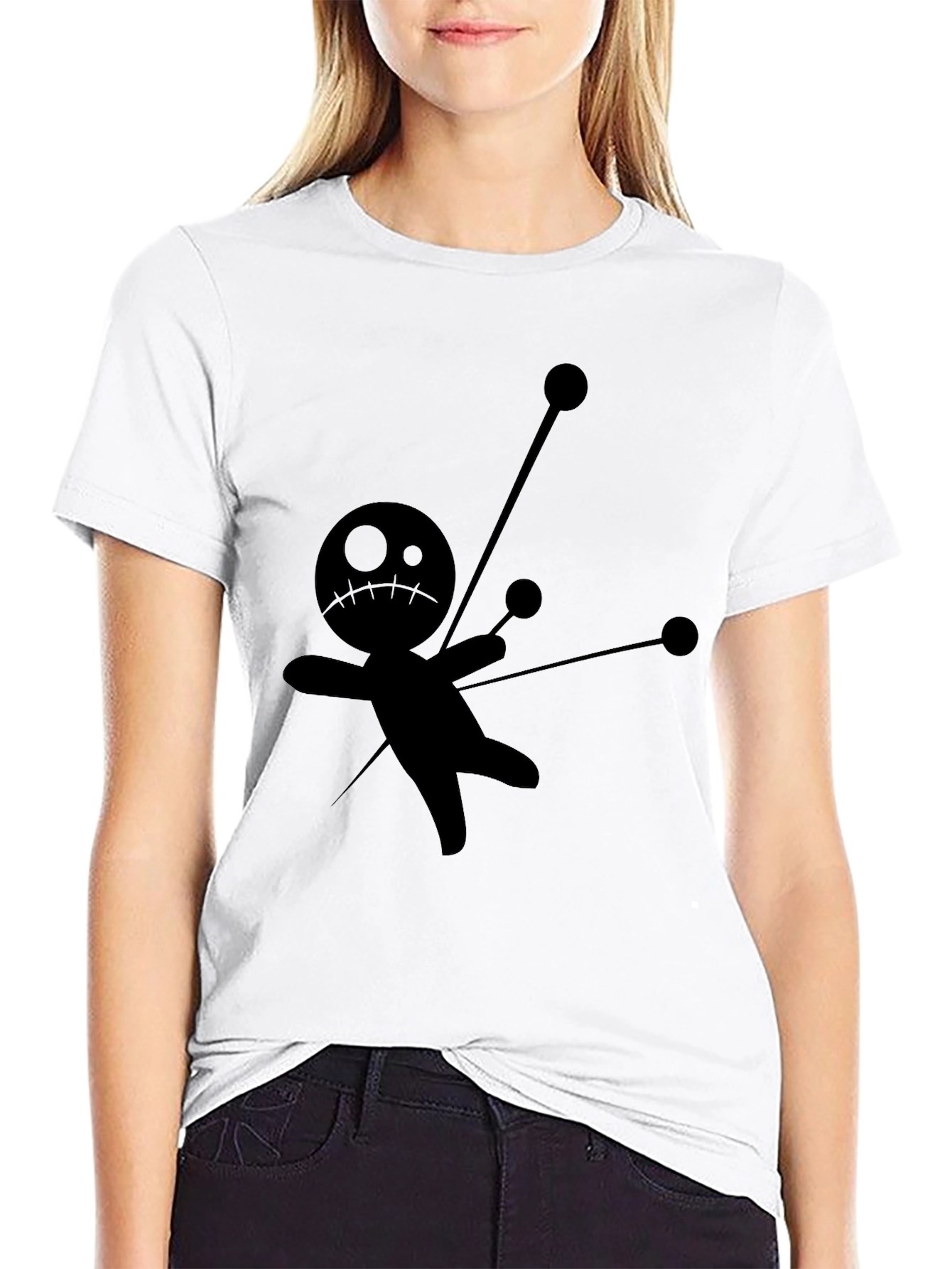 Voodoo Doll Graphic Tee - Unisex Black T-Shirt