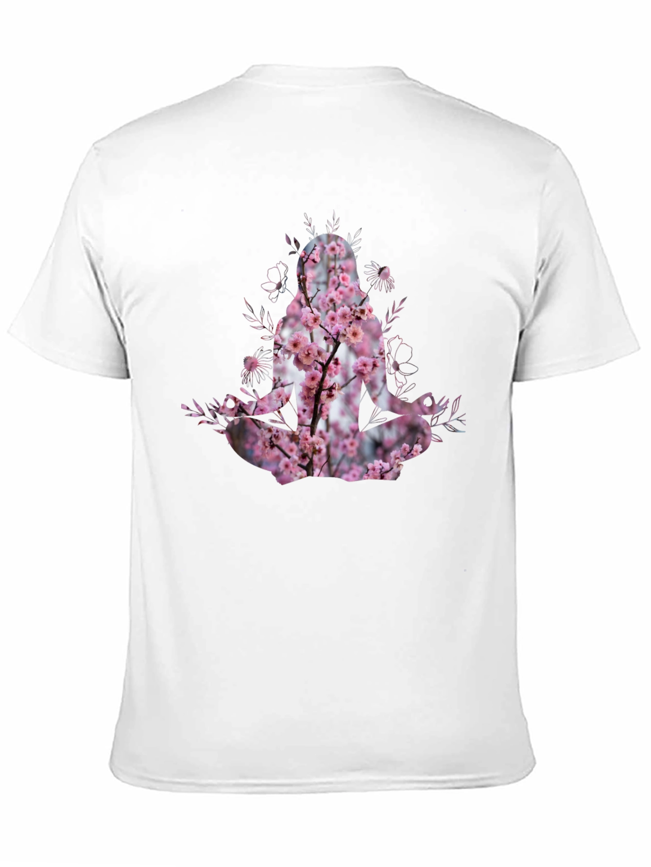 Nature Meditation T-Shirt - Floral Yoga Design