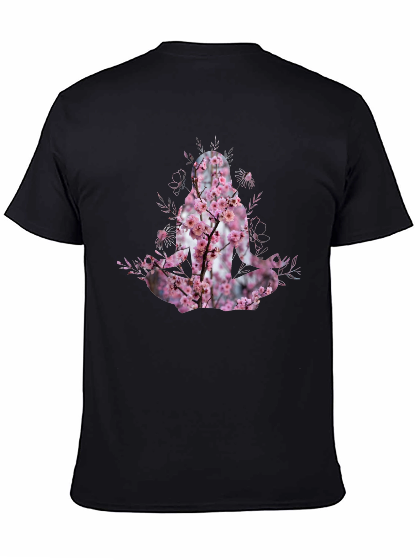 Nature Meditation T-Shirt - Floral Yoga Design