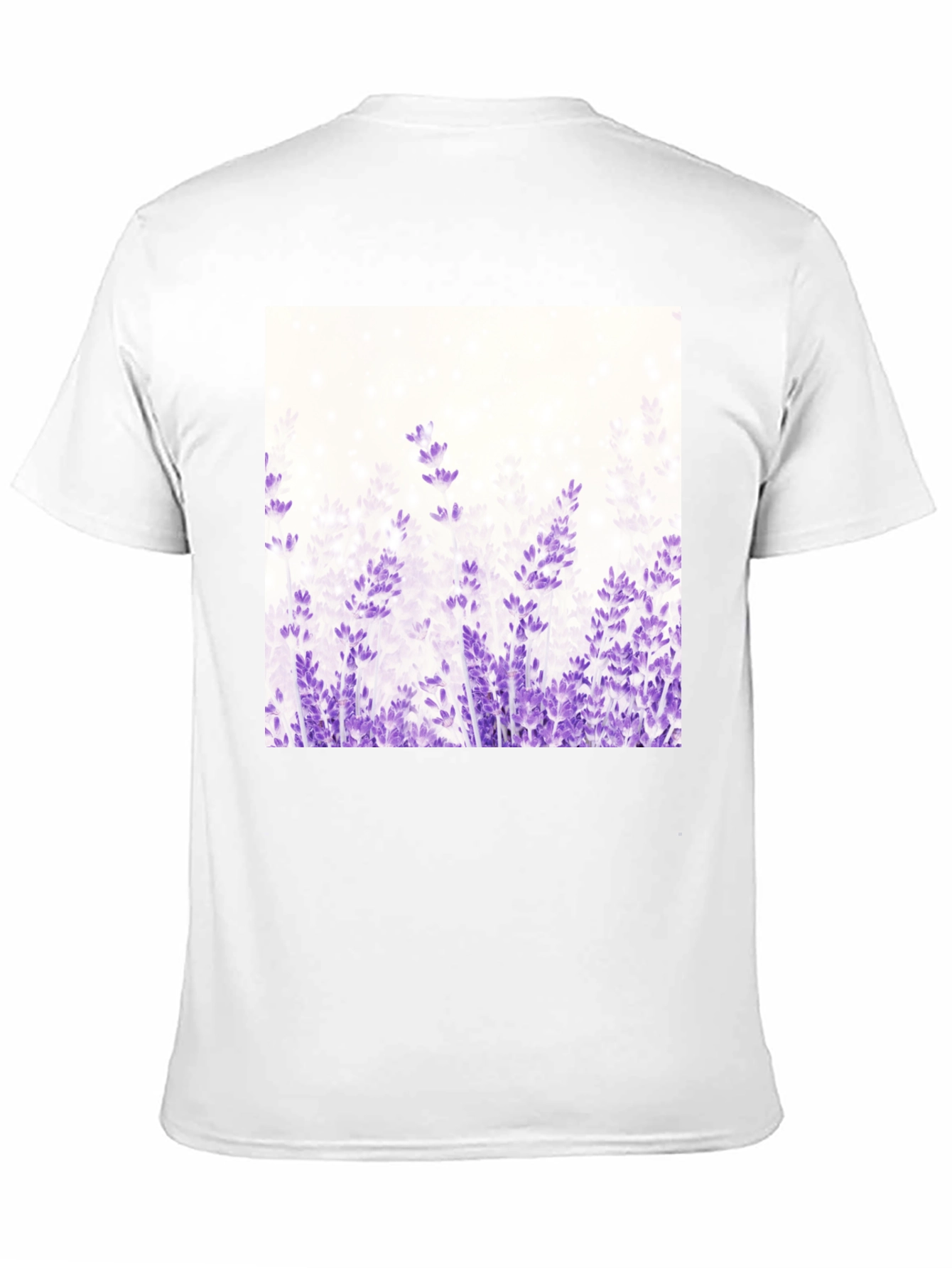 Floral Lavender Graphic T-Shirt - Black