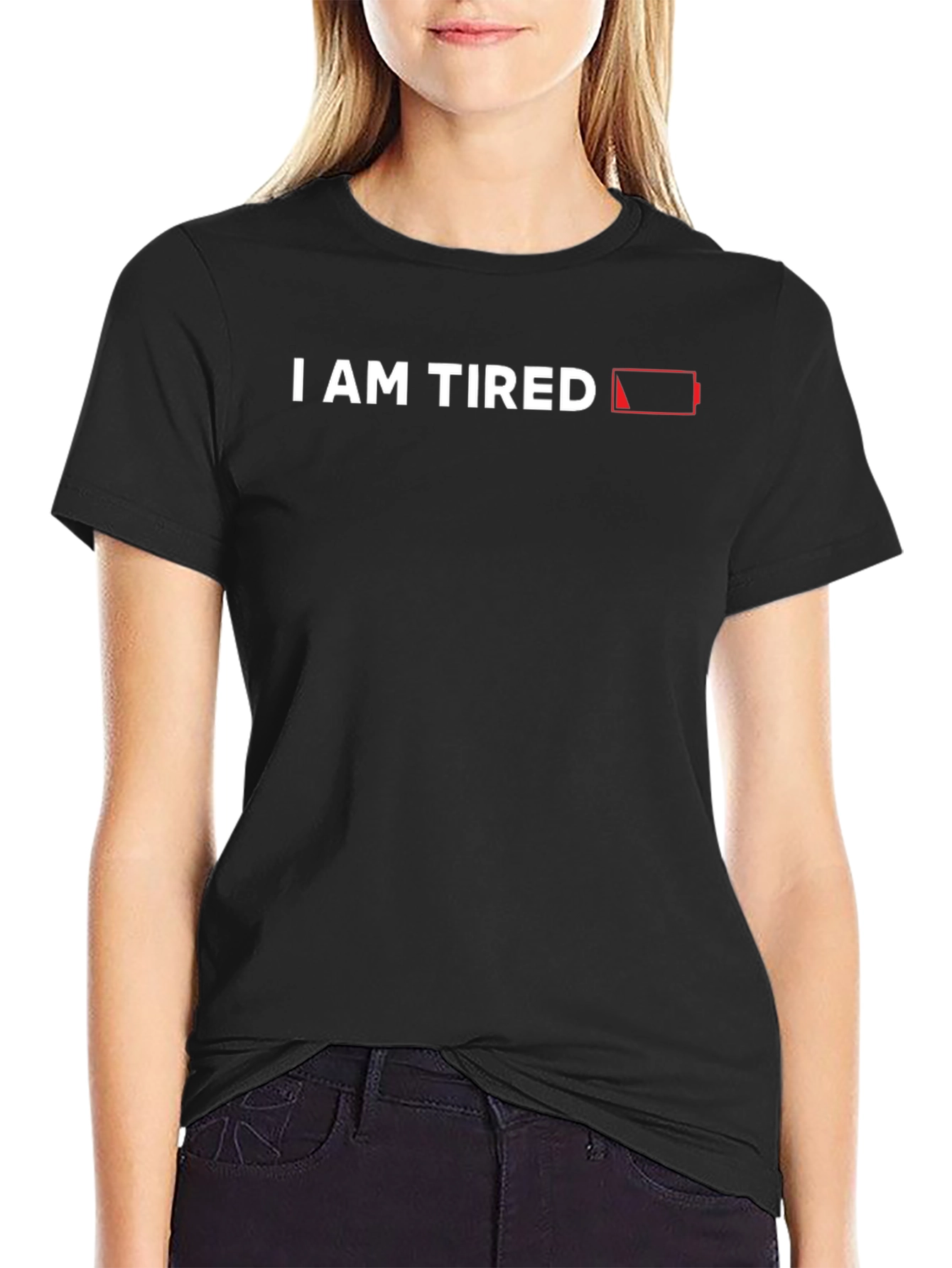I Am Tired T-Shirt - Low Battery Graphic Tee