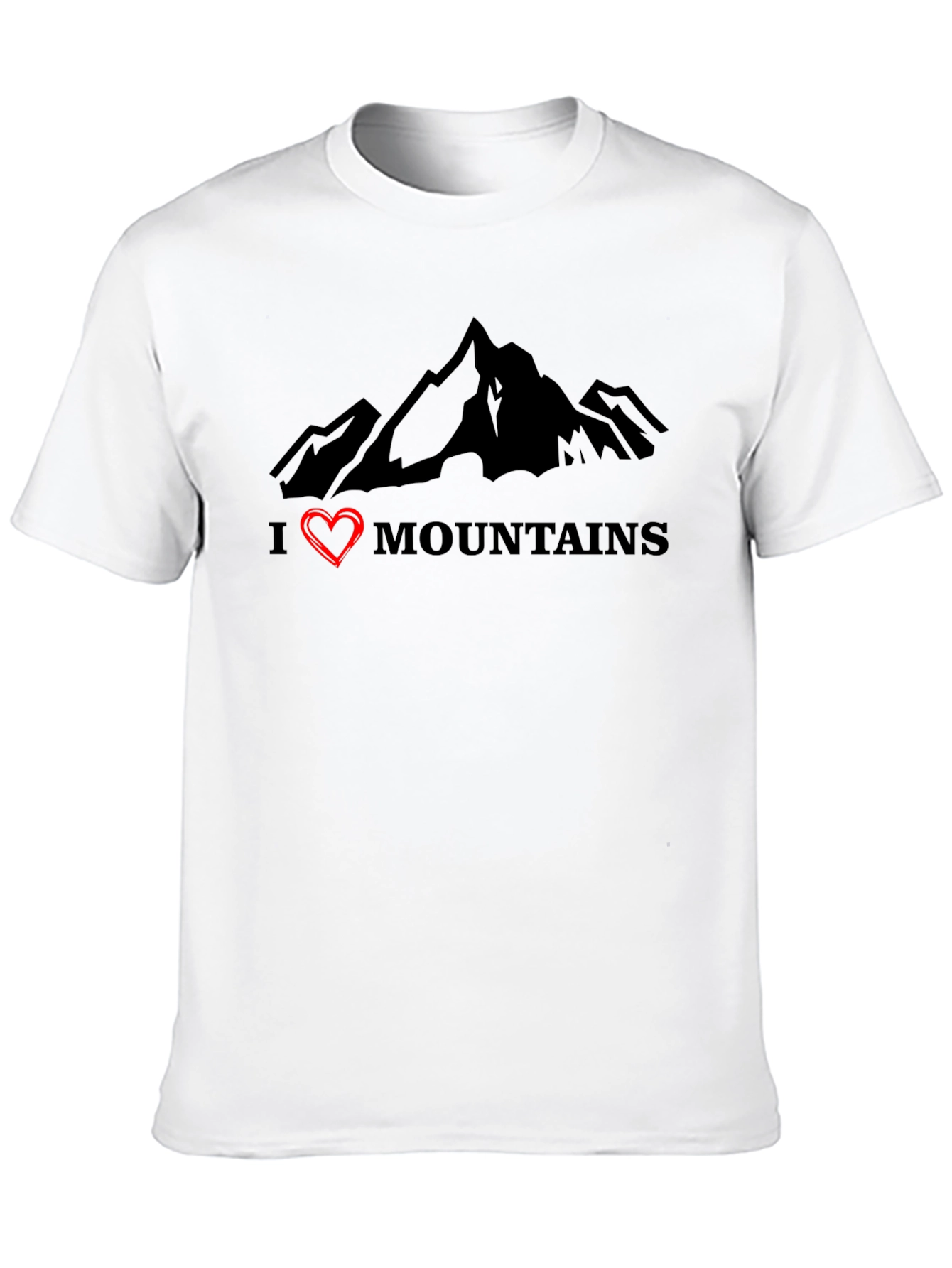 I Heart Mountains Graphic Tee - Black
