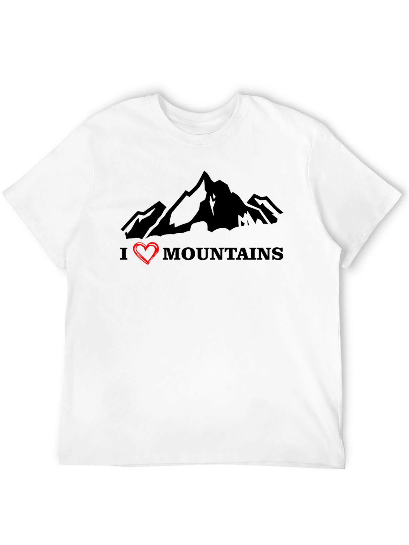 I Heart Mountains Graphic Tee - Black