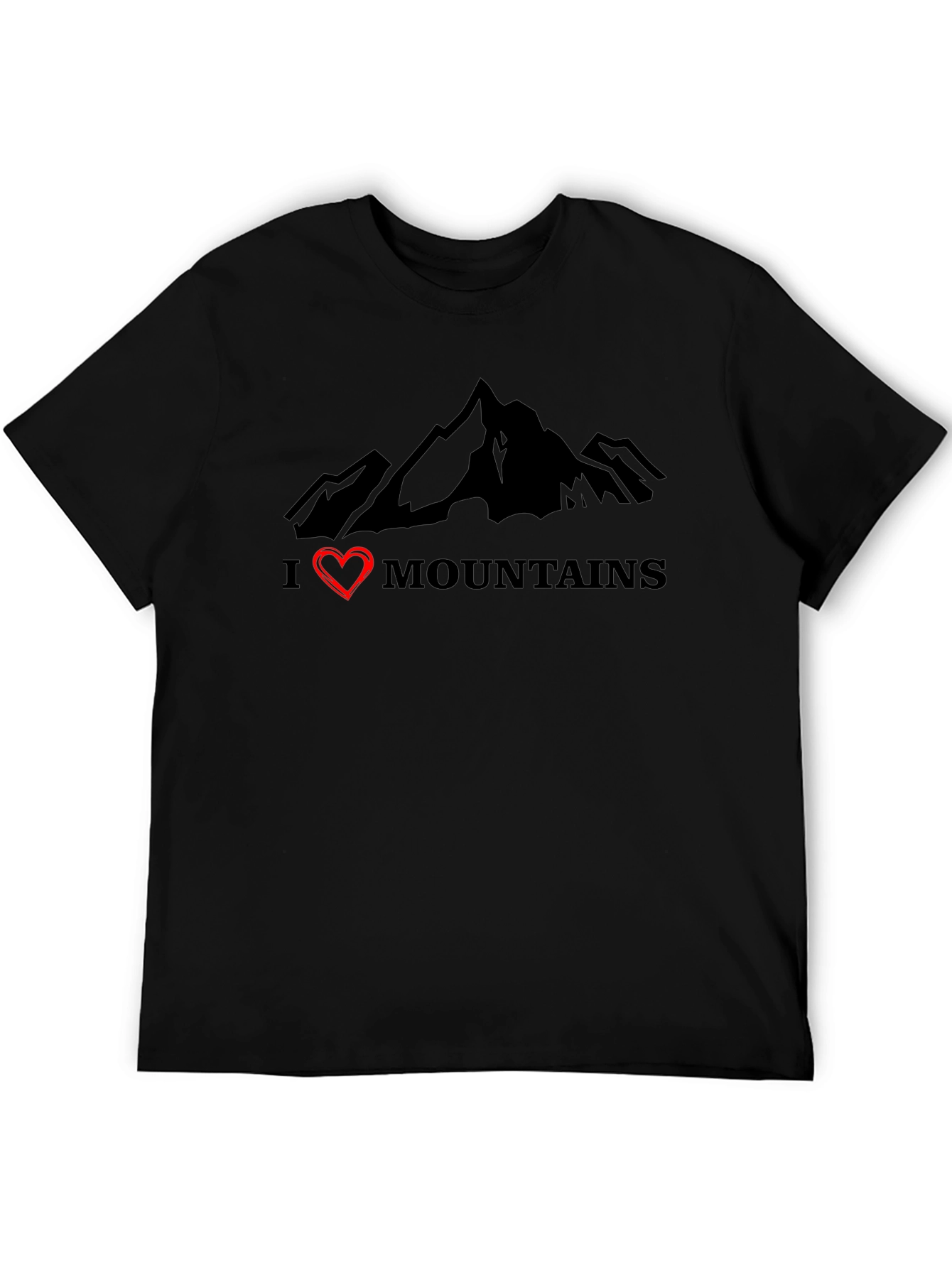 I Heart Mountains Graphic Tee - Black