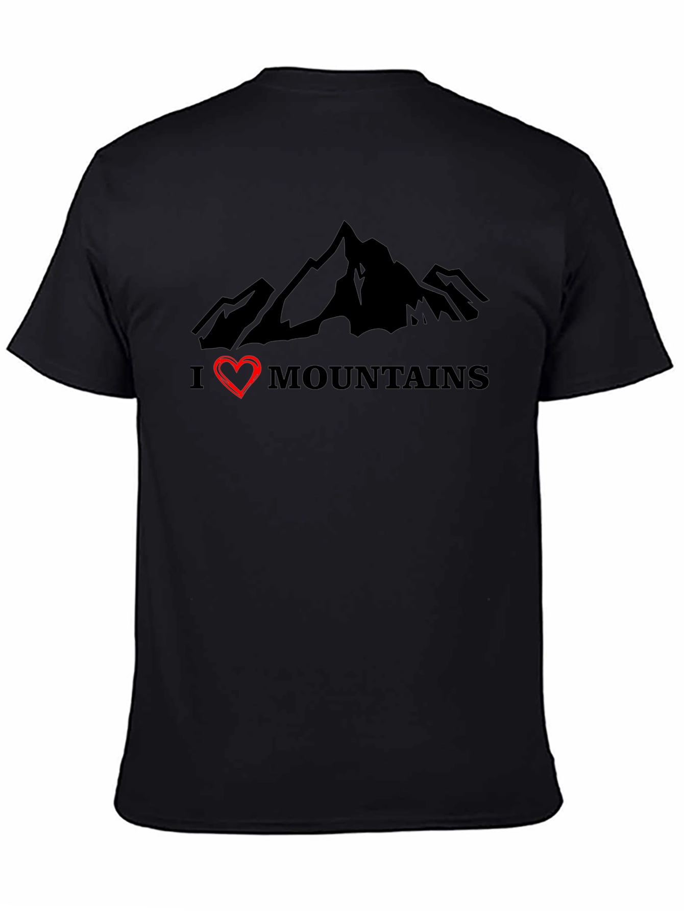 I Heart Mountains Graphic Tee - Black