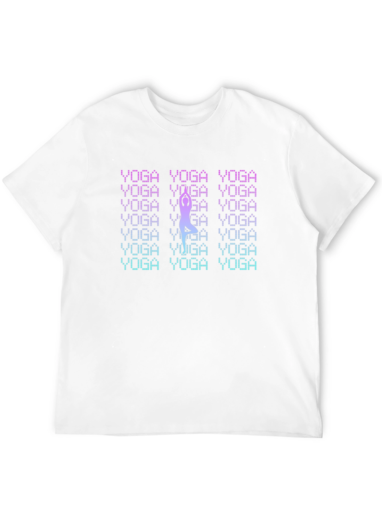 Yoga Pose Graphic Print Mens Black T-Shirt