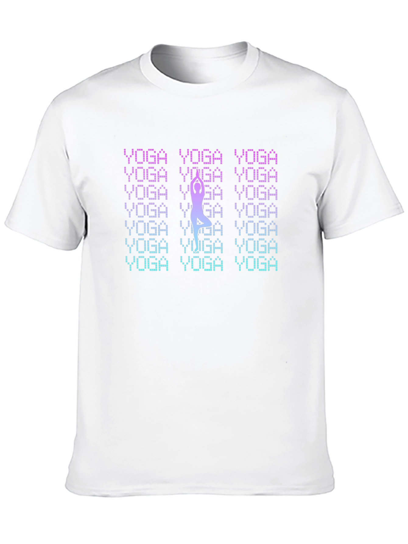 Yoga Pose Graphic Print Mens Black T-Shirt