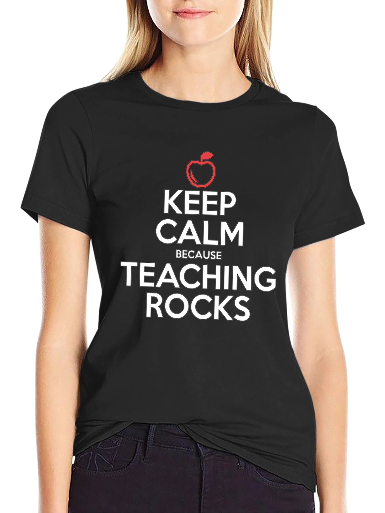 Keep Calm Because Teaching Rocks T-Shirt