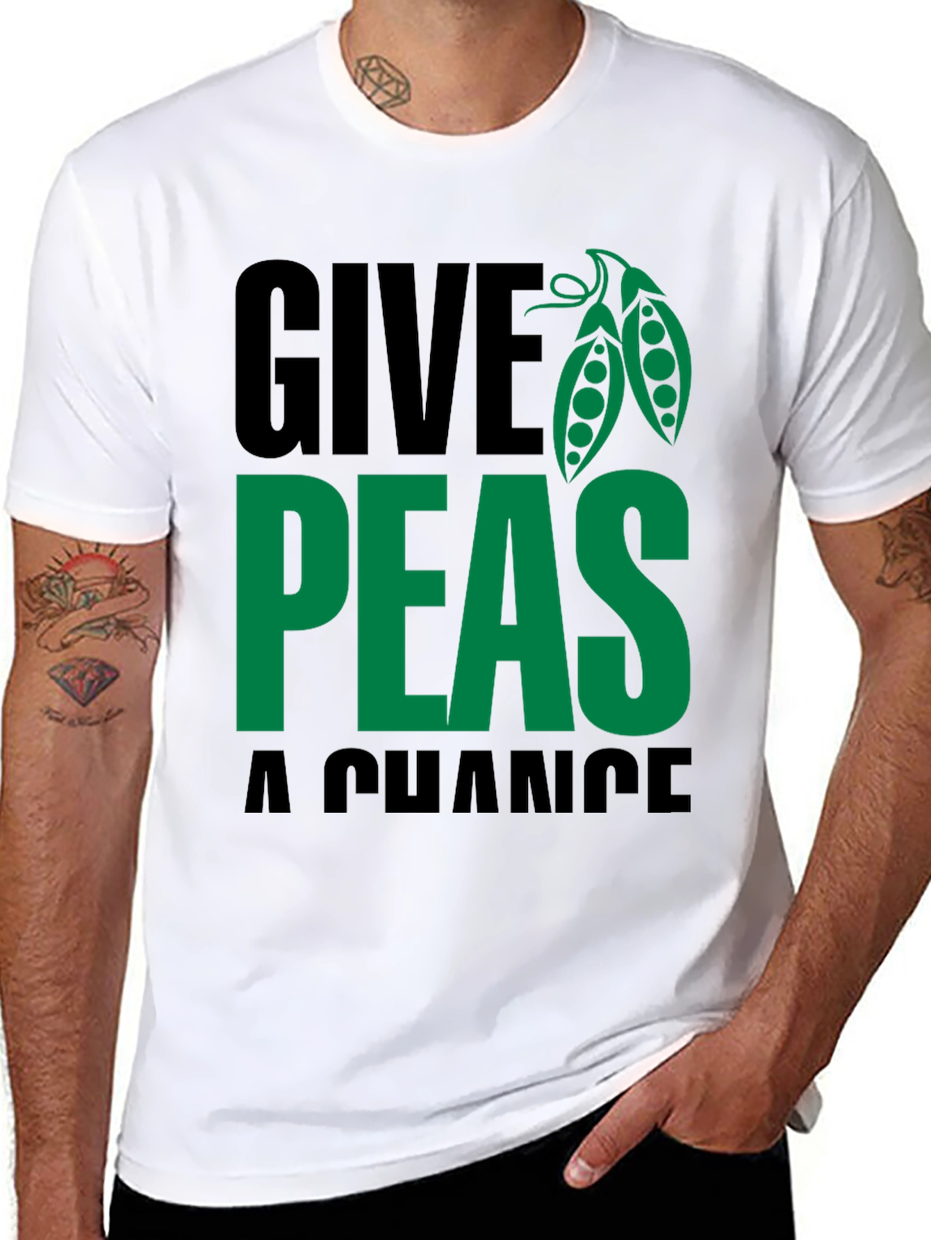 Give Peas a Chance T-Shirt - Soft Cotton Blend