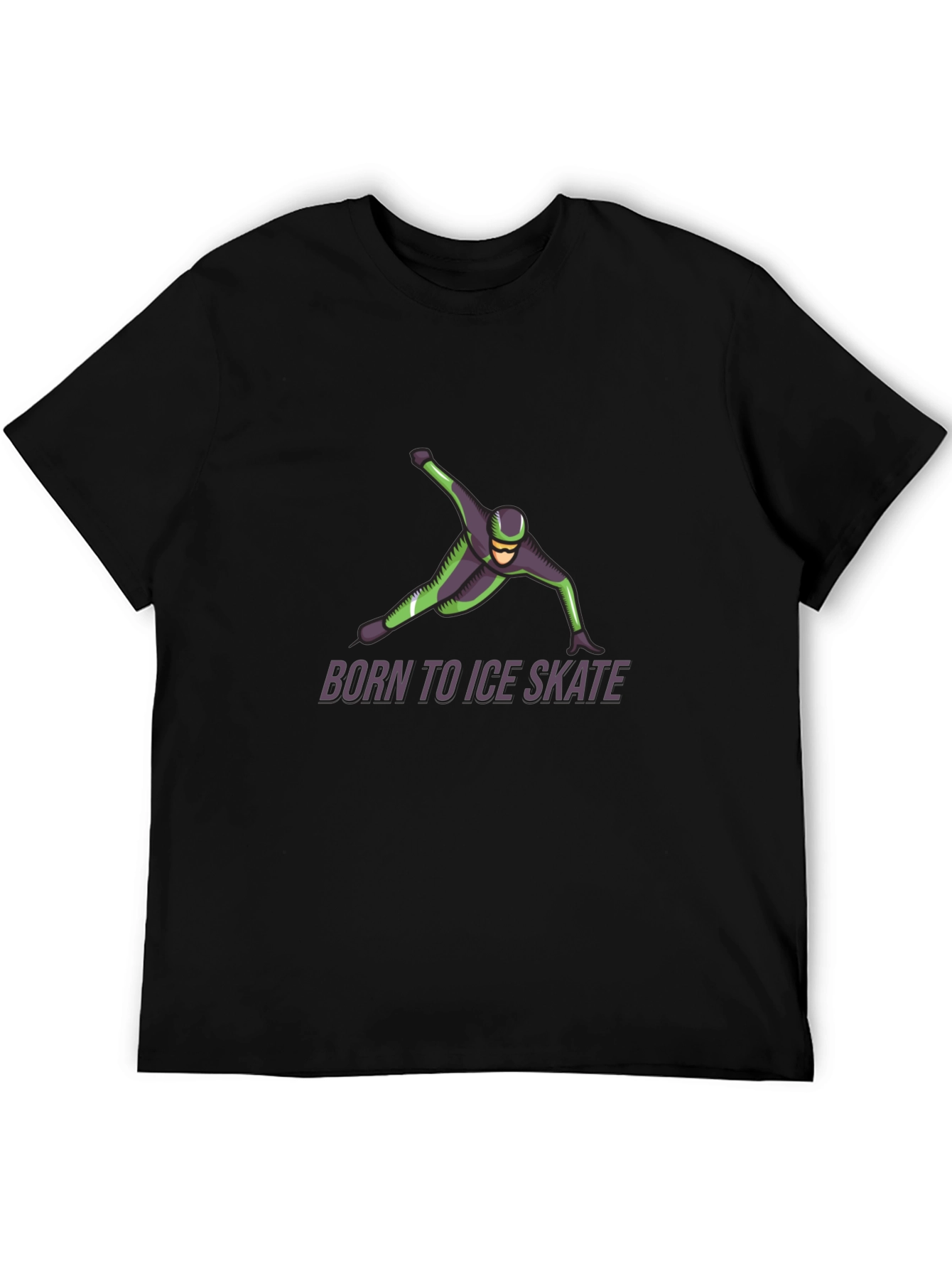Born to Ice Skate Graphic Tee - Black