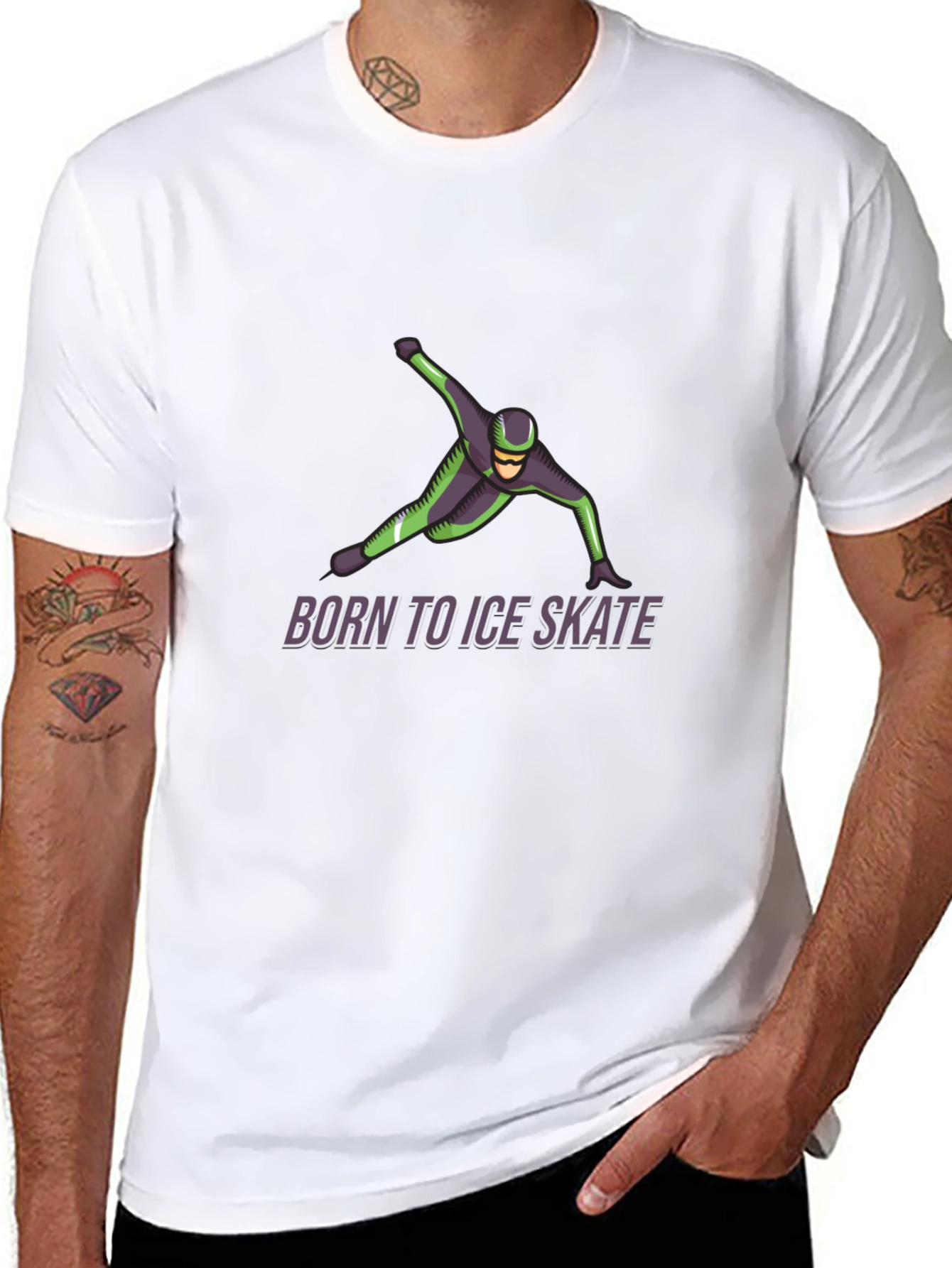 Born to Ice Skate Graphic Tee - Black