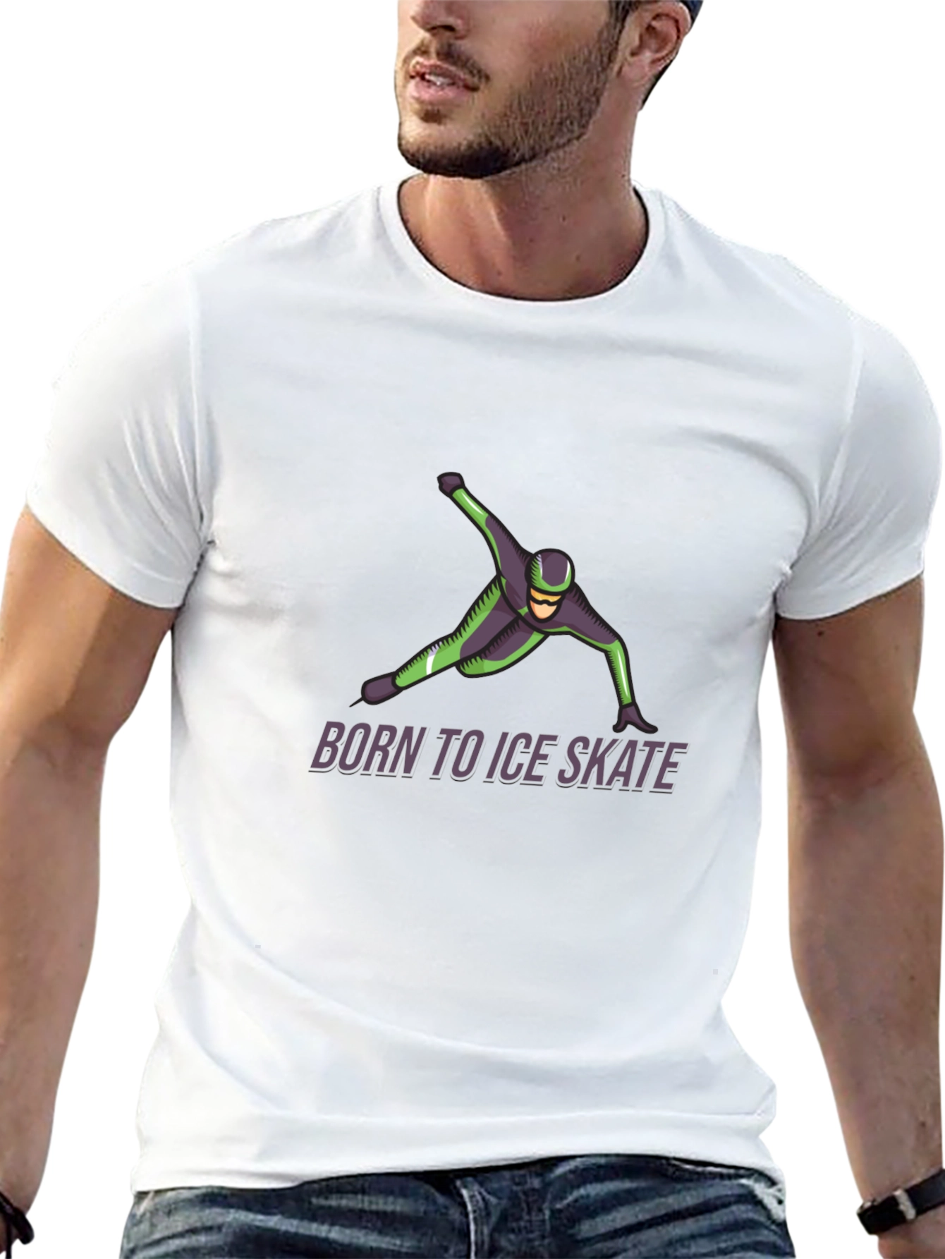 Born to Ice Skate Graphic Tee - Black