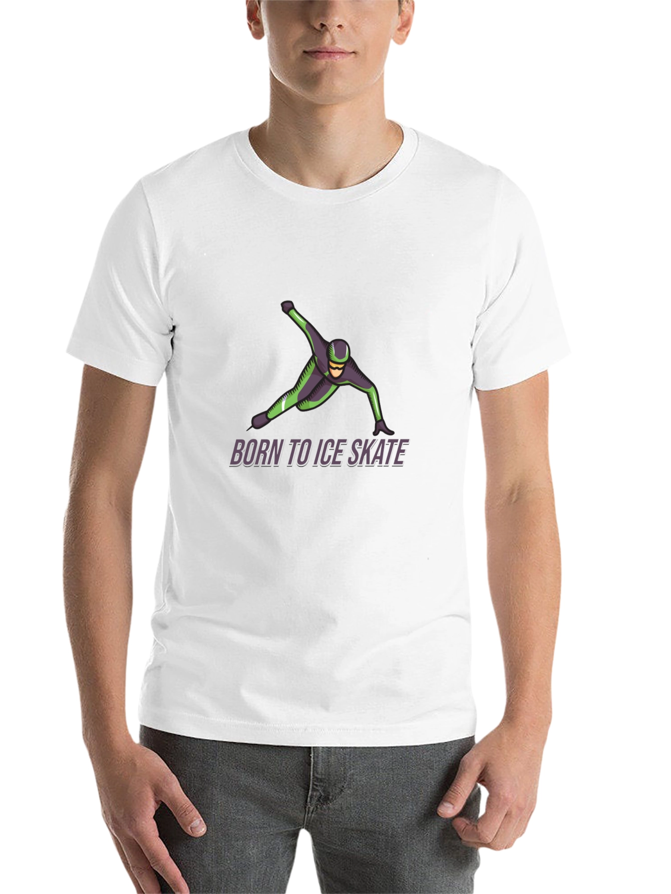 Born to Ice Skate Graphic Tee - Black
