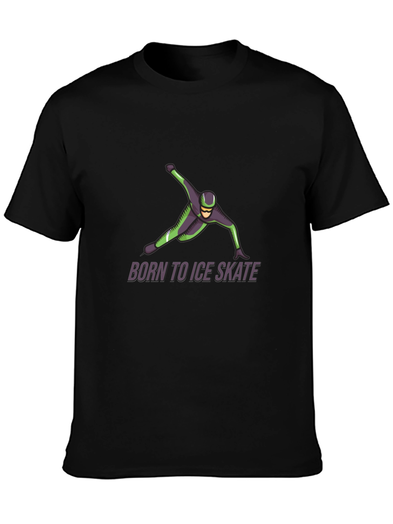 Born to Ice Skate Graphic Tee - Black