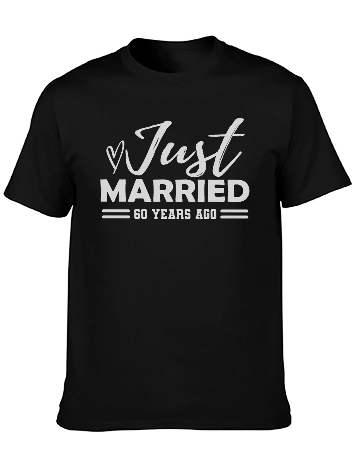 Just Married 60 Years Ago Anniversary T-Shirt