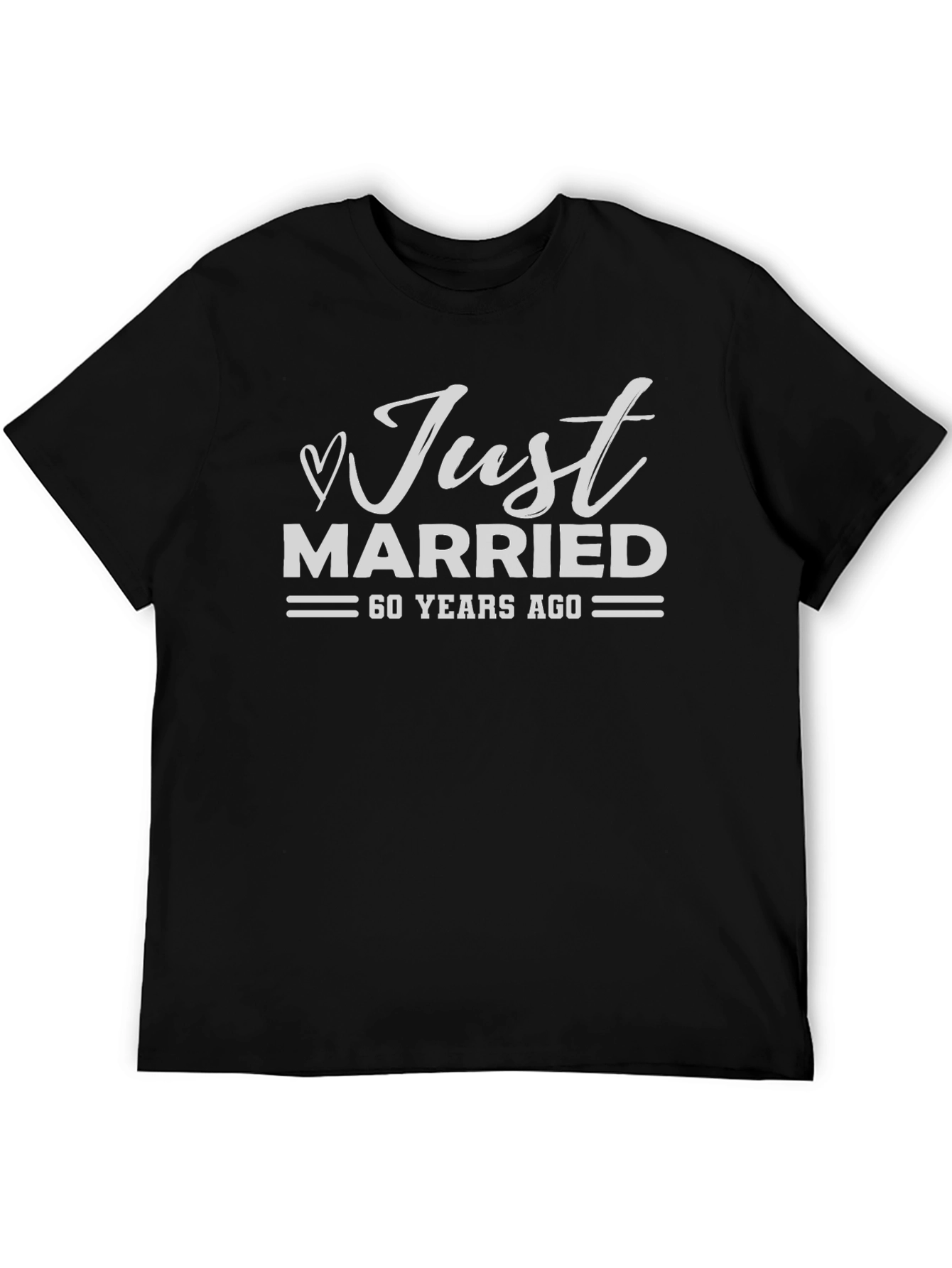 Just Married 60 Years Ago Anniversary T-Shirt