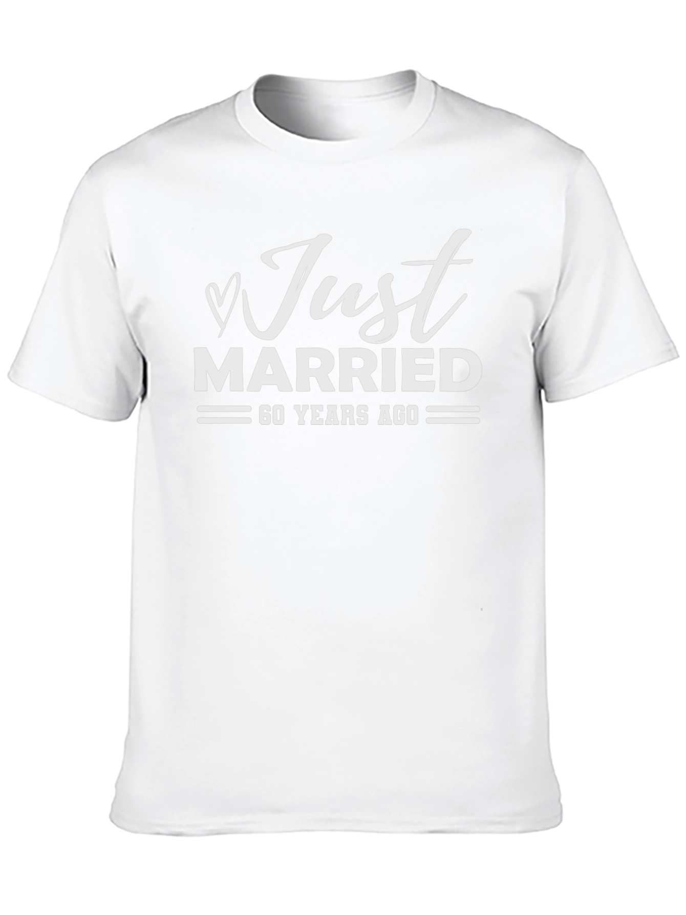 Just Married 60 Years Ago Anniversary T-Shirt